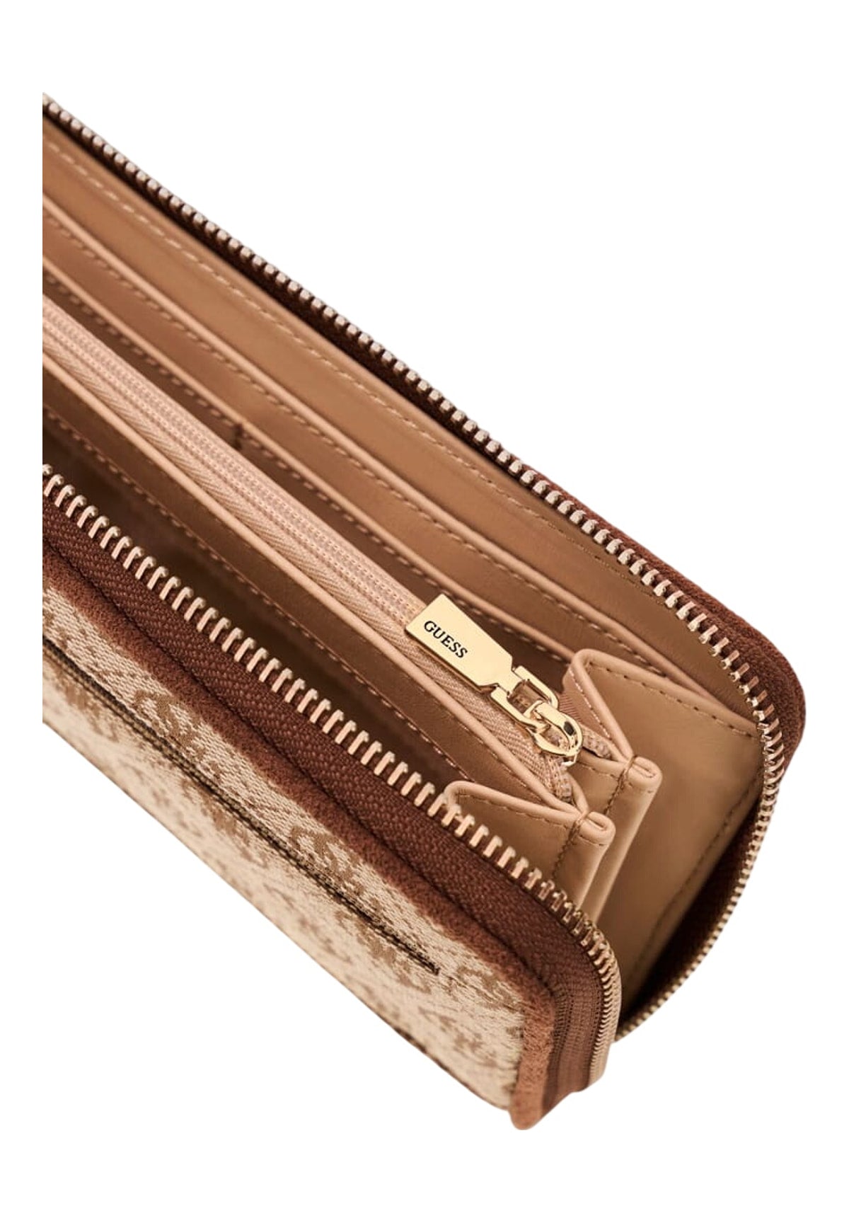 Portafoglio Samantha Slg Med Zip SWJG23 Latte Logo, Brown