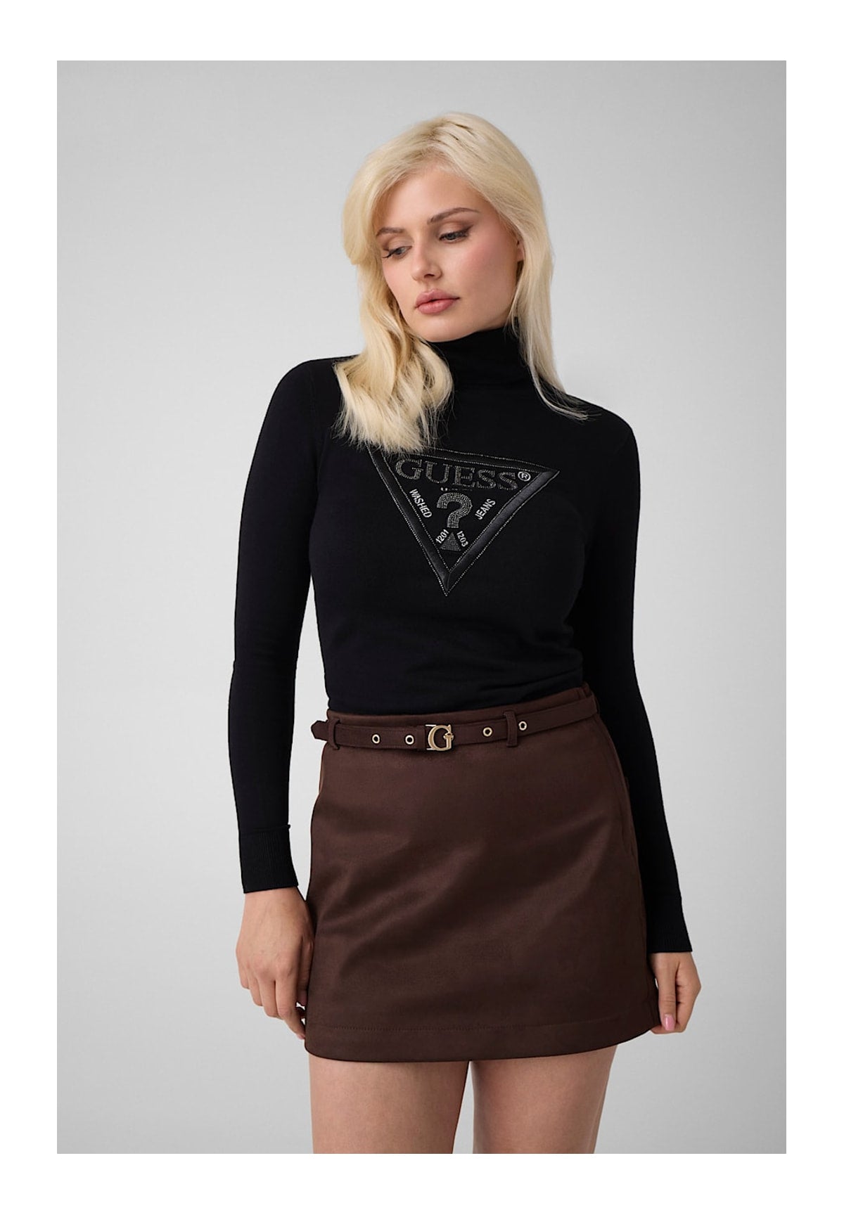 Maglione Collo Alto Ls Tn Hallie Triangl W6BR54 Jet Black A996