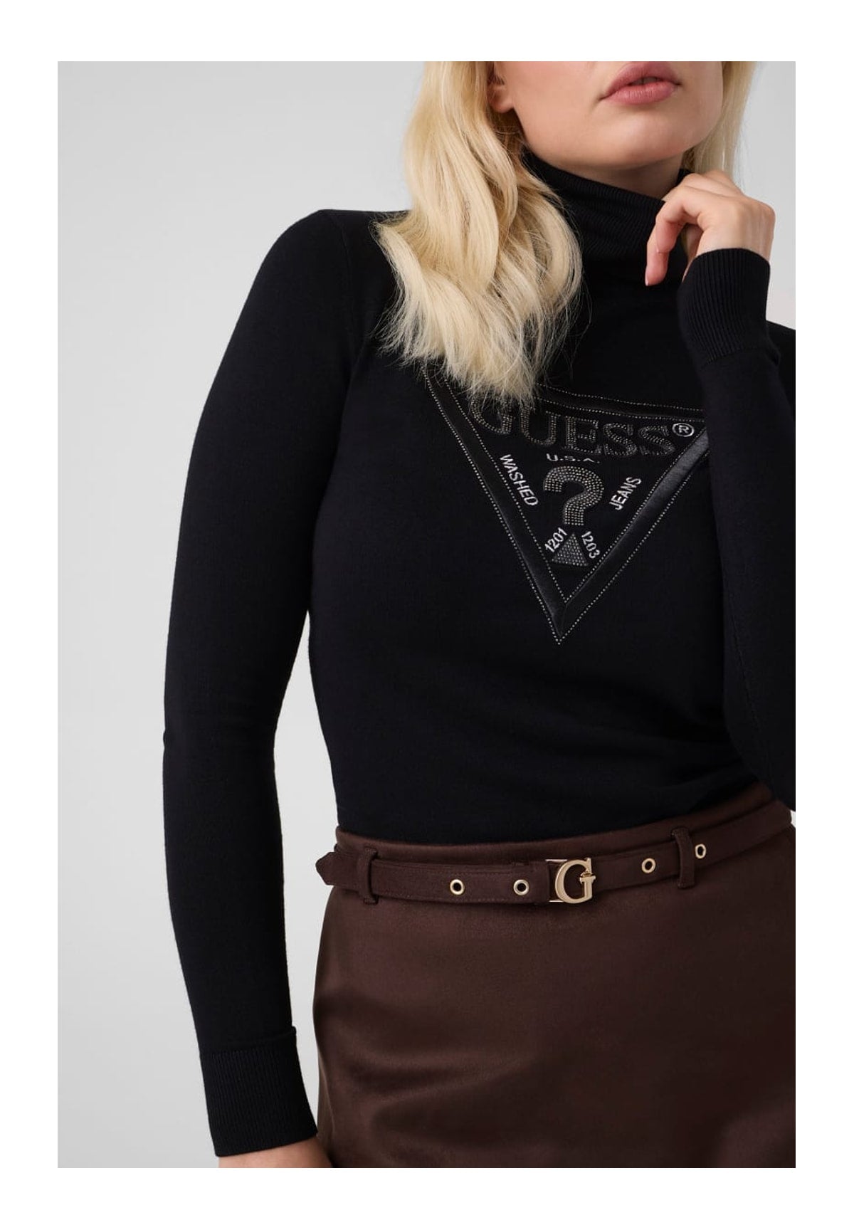 Maglione Collo Alto Ls Tn Hallie Triangl W6BR54 Jet Black A996