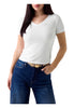 Guess T-shirt a Maniche Corte New Ss Vn Mini Logo W6YI13 Pure White