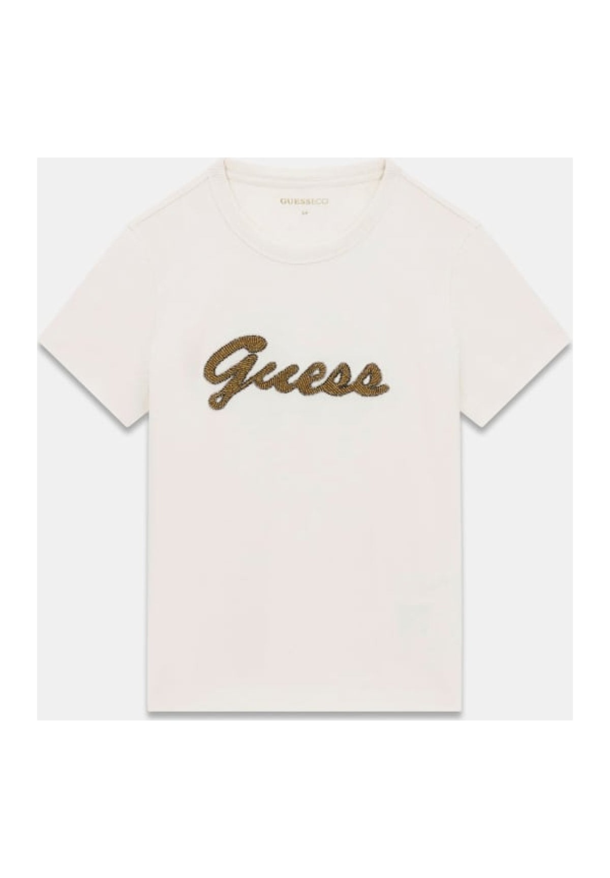 T-shirt a Maniche Corte Ss Cn Beads Script T W6YI29 Cream White