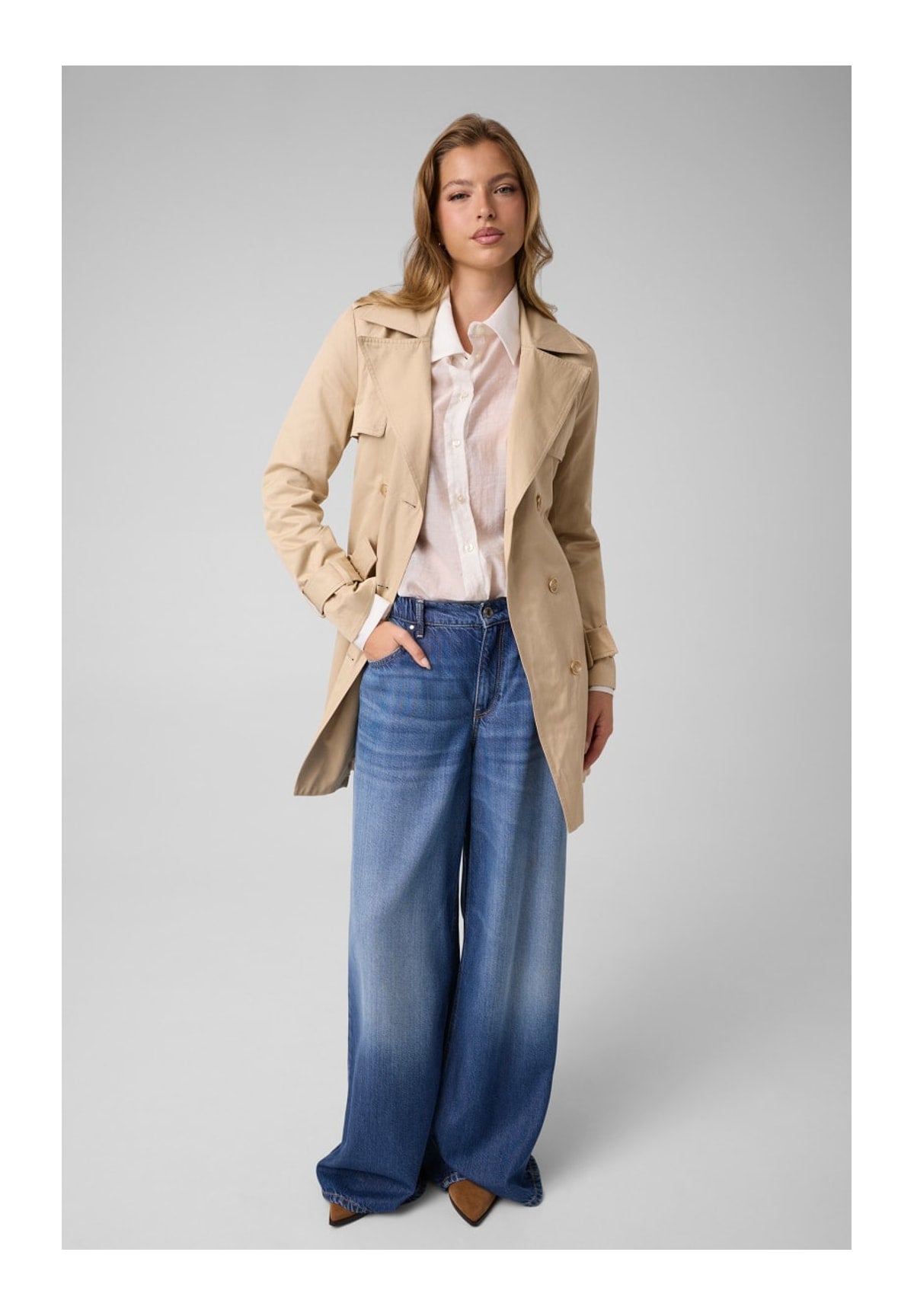 Cappotto Juliane Trench Doubl W6YL26 Safari Tan