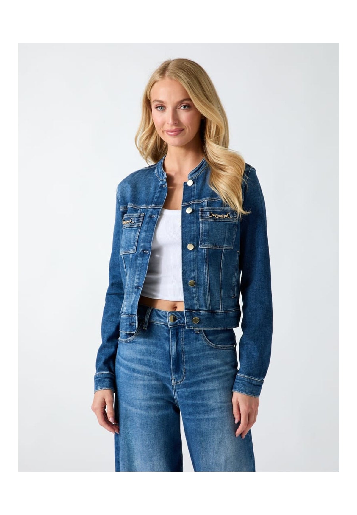 Giubbino di Jeans Ivy Jacket W6YN03 Twin Blues