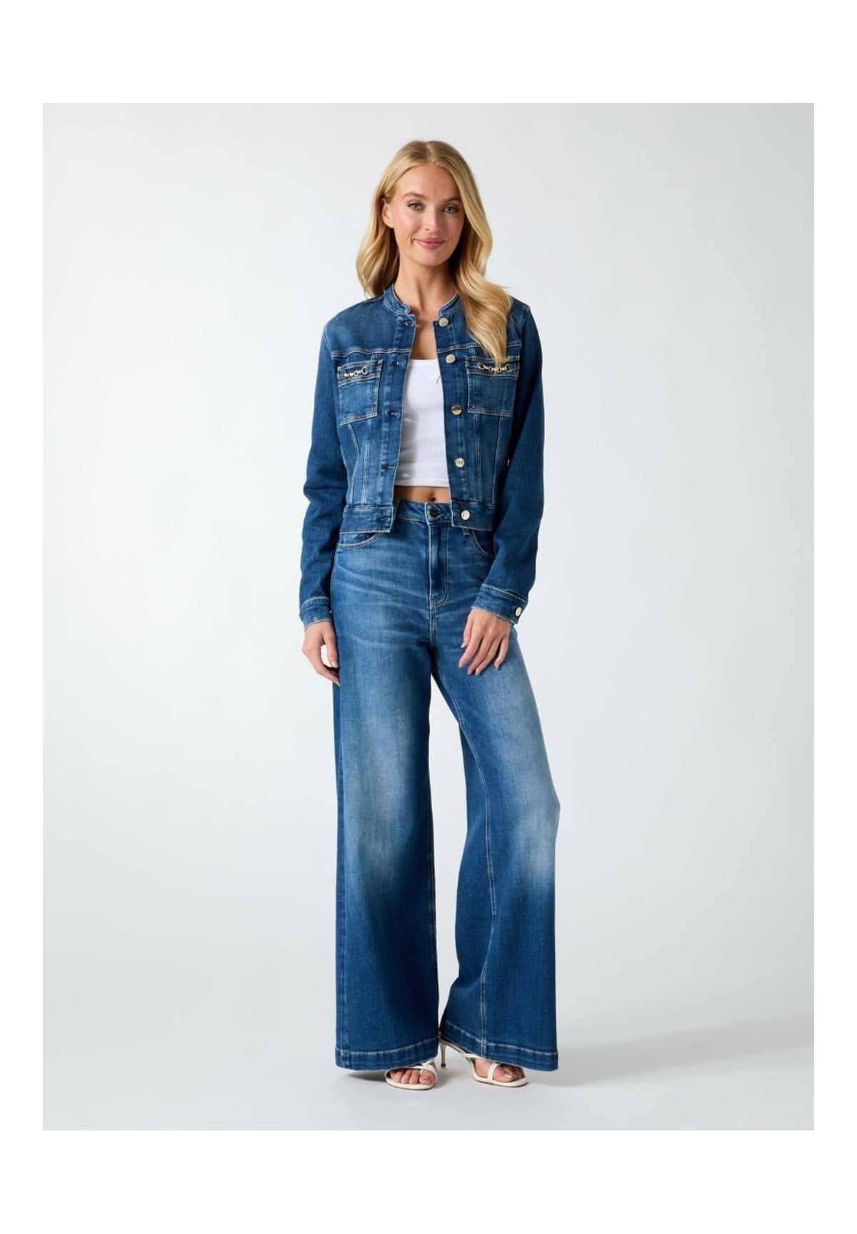 Giubbino di Jeans Ivy Jacket W6YN03 Twin Blues