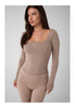 Guess Body Ls Square Nk Larissa W6YP21 Silk Taupe