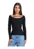 Guess Maglia Ls Meghan Swtr W6YR22 Jet Black A996
