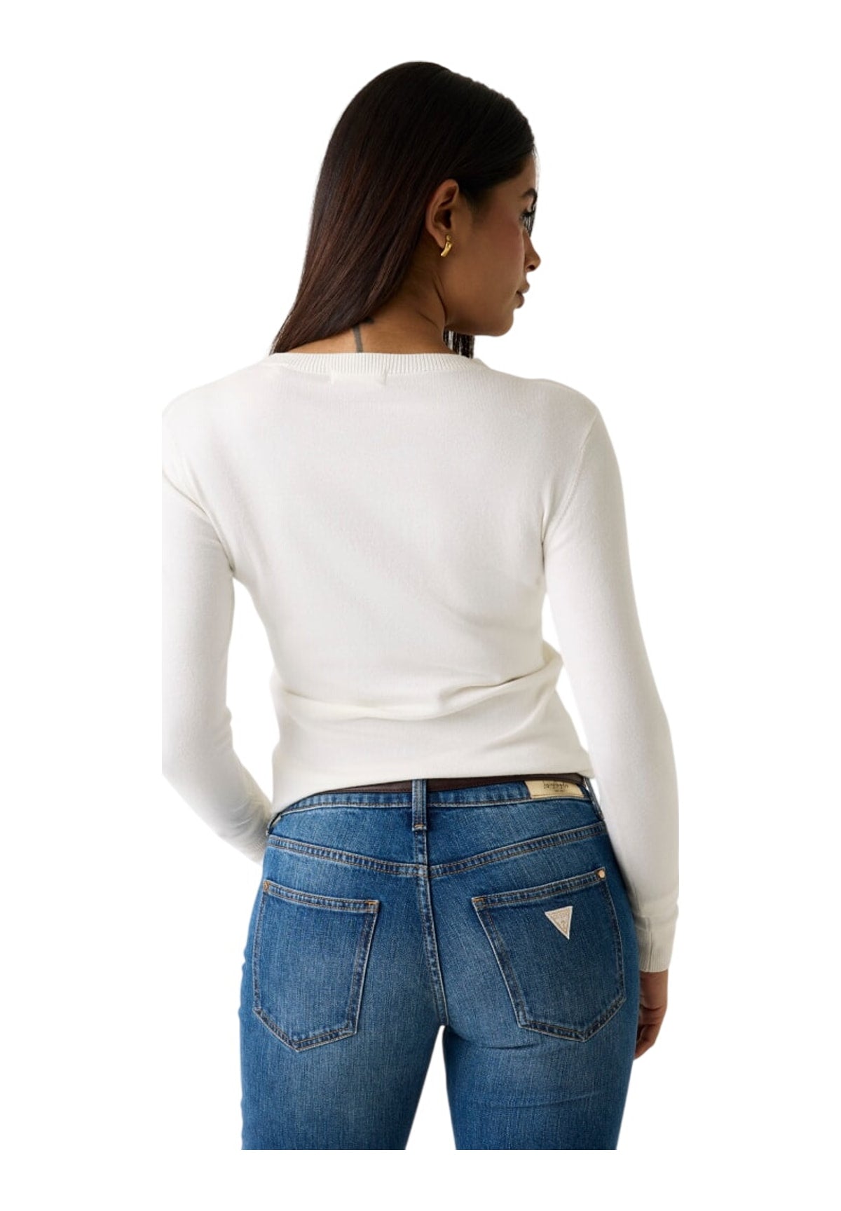 Maglione Girocollo Ls Cn Katie Triangle W6YR28 Cream White