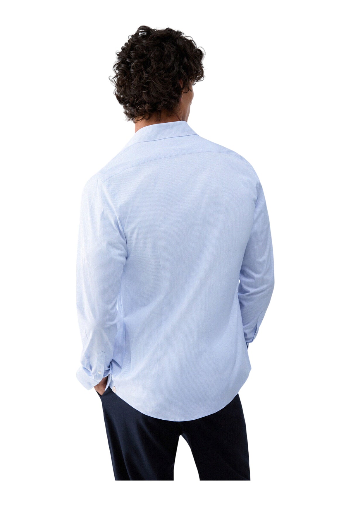 Camicia a Maniche Lunghe QF6004 Riga White, Sky