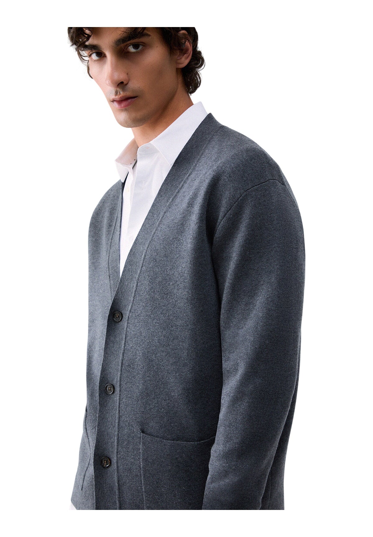 Cardigan QF6038 Ash Grey Mel