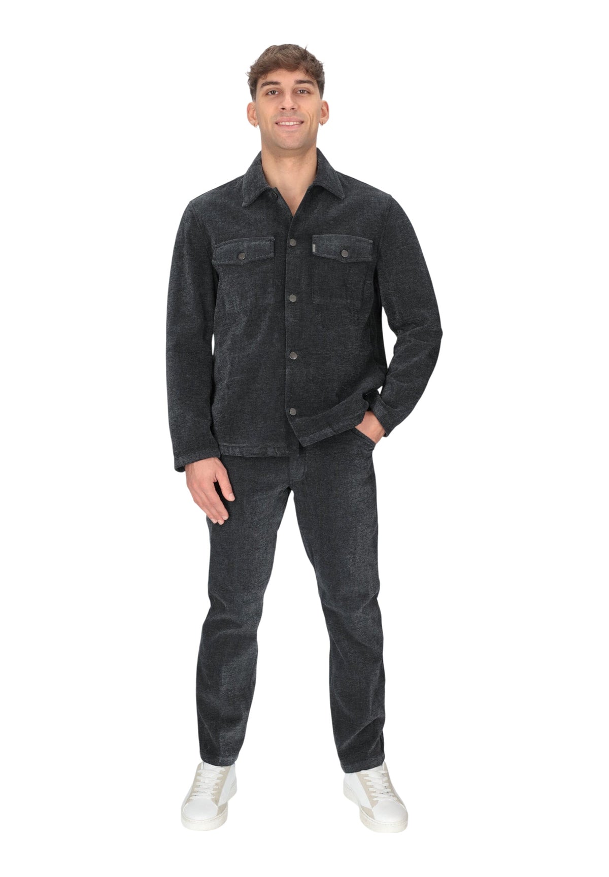 Giacca QF6054 Den Nero Normal Wash