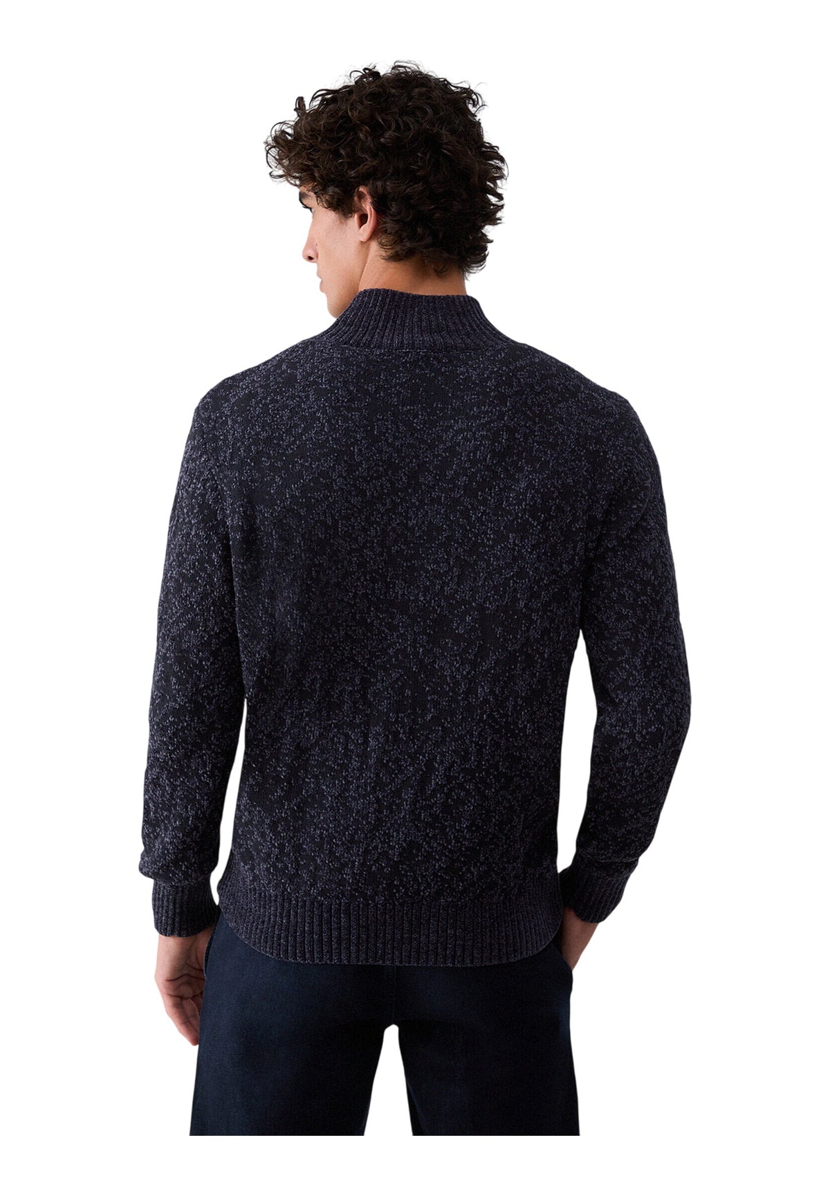 Maglione Collo Alto QF6127 Dark Blue