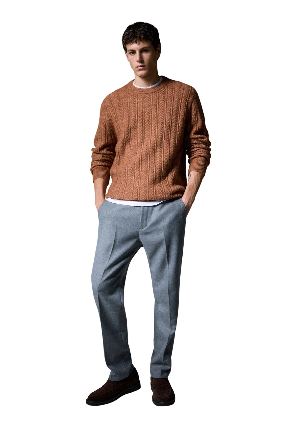 Maglione Girocollo QF6195 Nuez