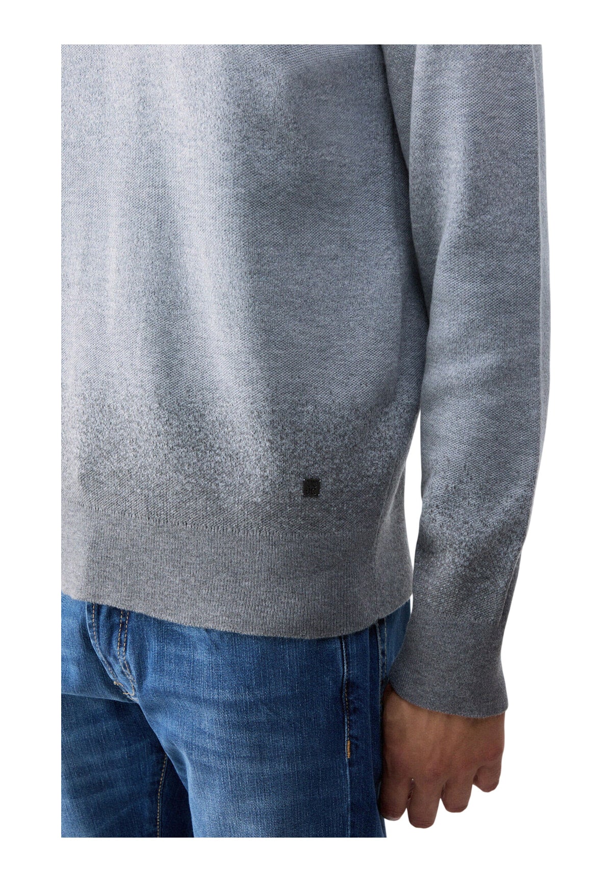 Maglione Girocollo QF6221 Grey Md Mel Degrade