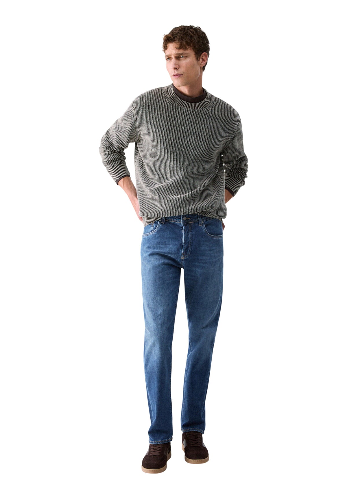 Maglione Girocollo QF6267 Muschio