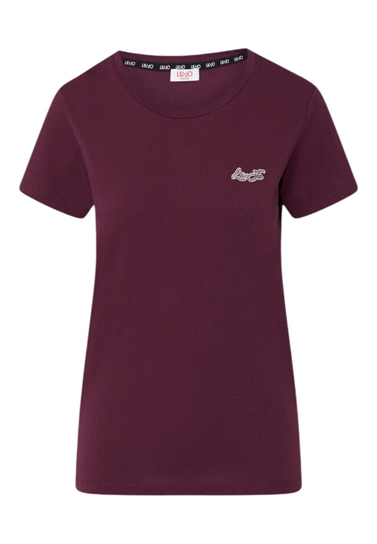 T-shirt a Maniche Corte TF6240 Red Aubergine, Liujo