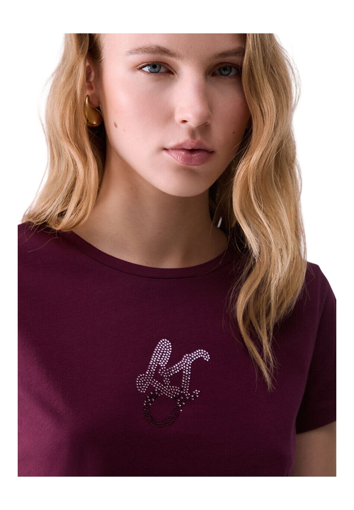 T-shirt a Maniche Corte TF6251 Red Aubergine, Lj