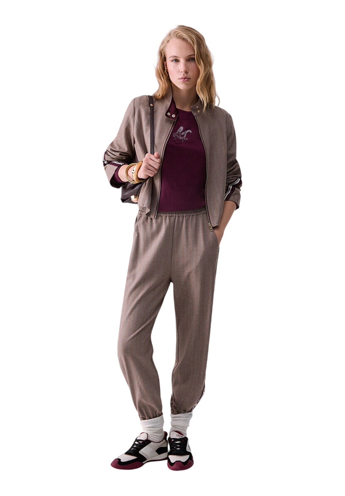 T-shirt a Maniche Corte TF6251 Red Aubergine, Lj
