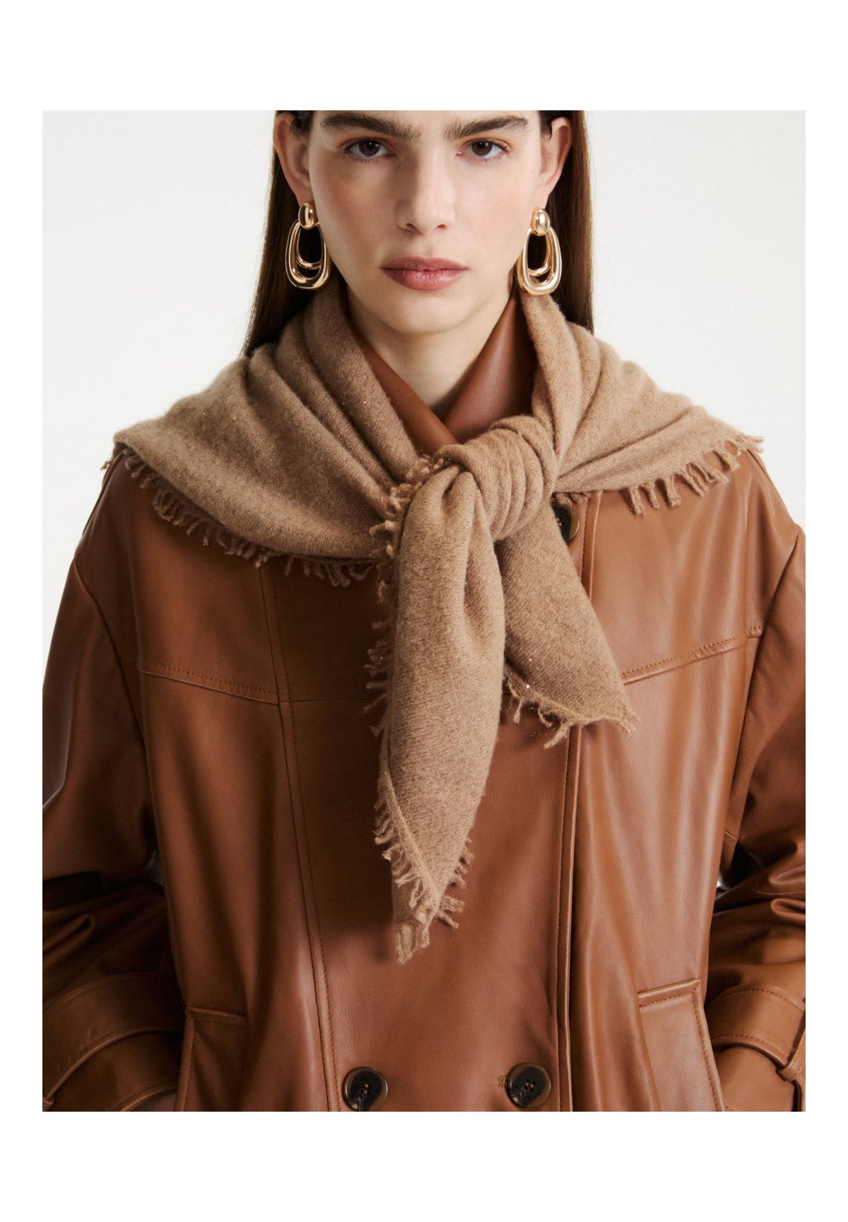 Foulard 2623546136200 MLAFATUO Cammello