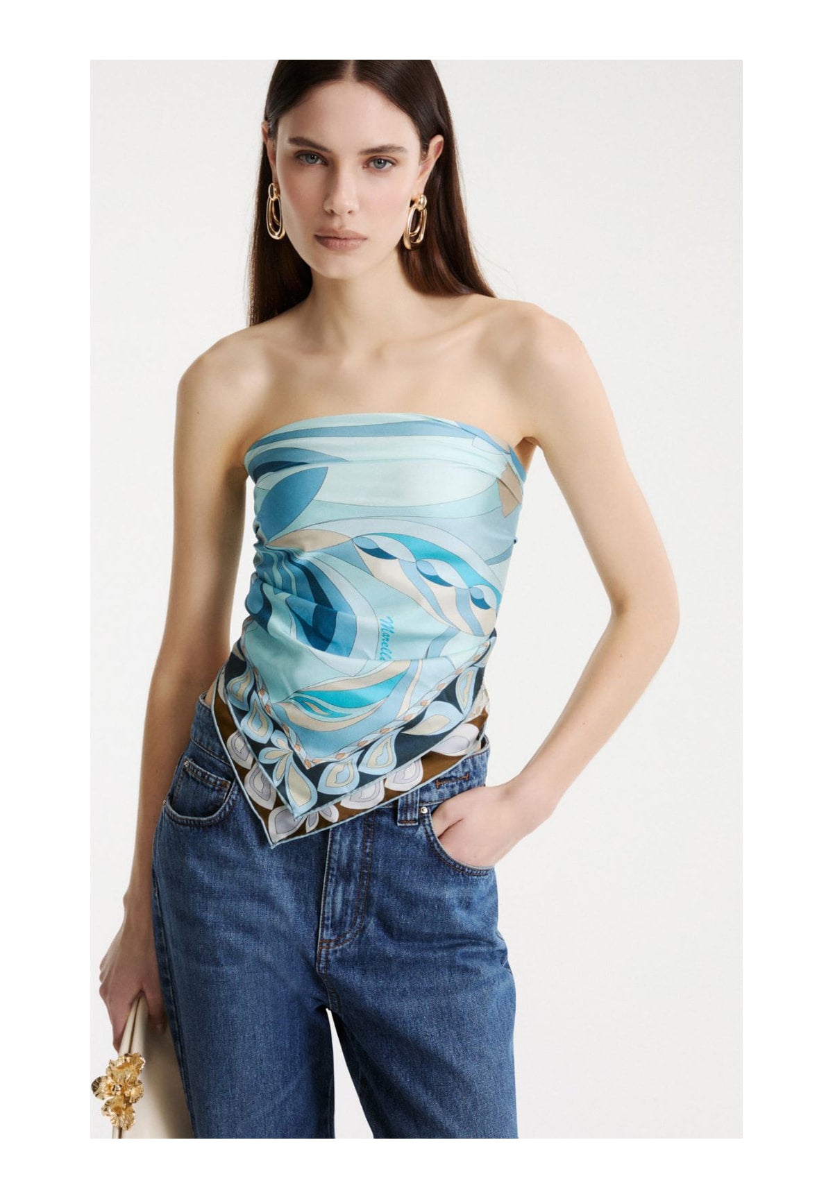 Foulard 2623546116200 MLATEMPO Azzurro