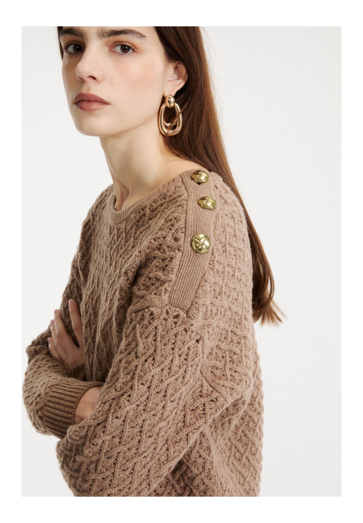 Maglione Girocollo 2623366374200 MLSGIBERNA Nocciola