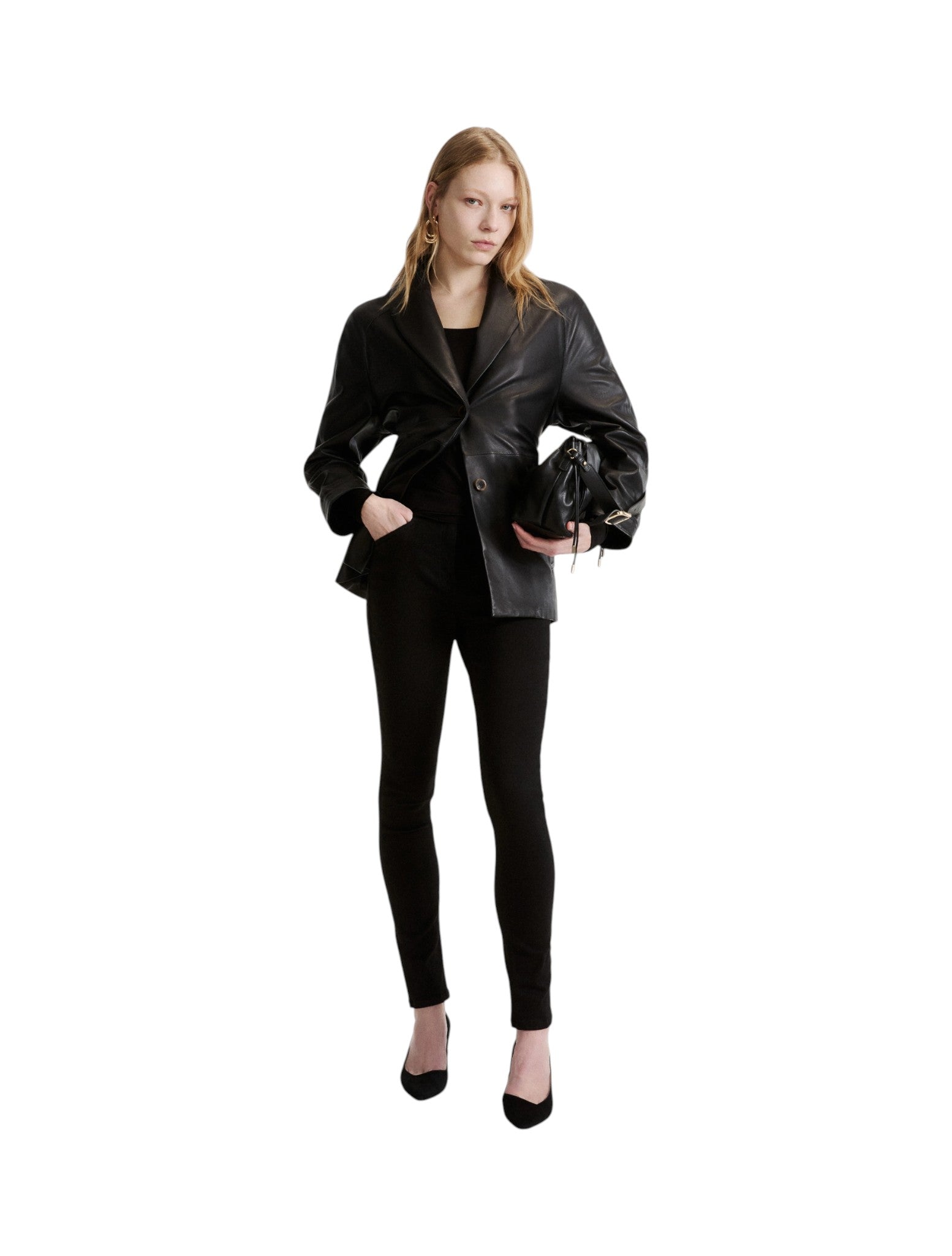 Giacca in Pelle 2623446014200 MLSLAMPONE Nero
