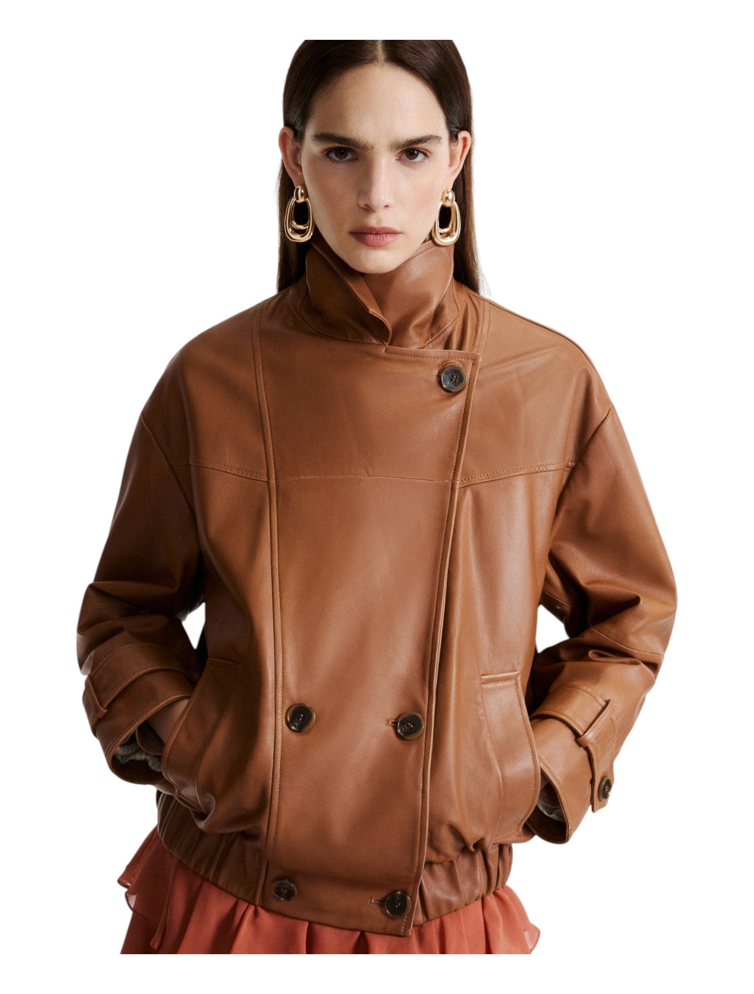 Giacca in Pelle 2623446074200 MLSPALLORE Tabacco