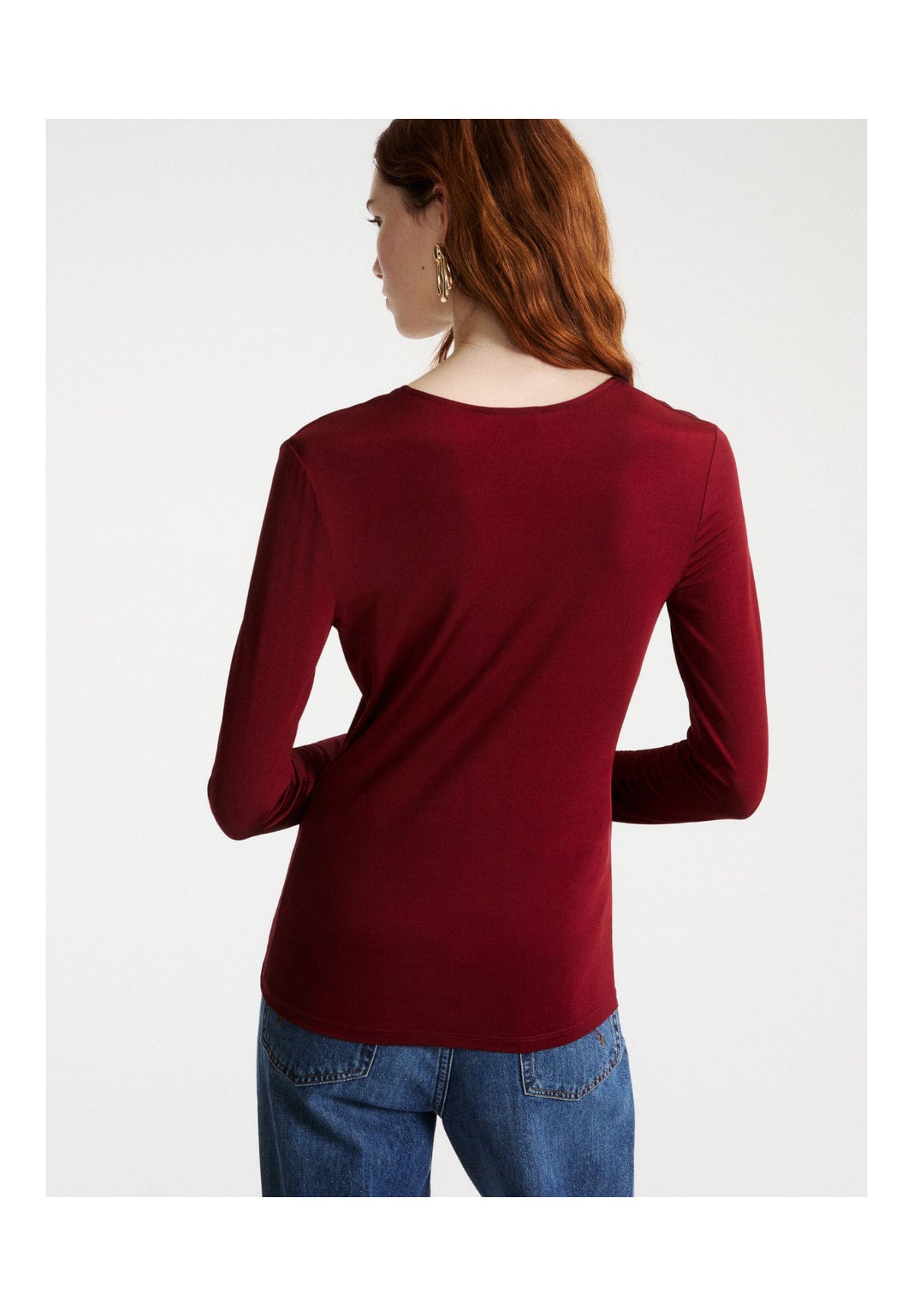 T-shirt a Maniche Lunghe 2623976044200 MLSRIBES Bordeaux