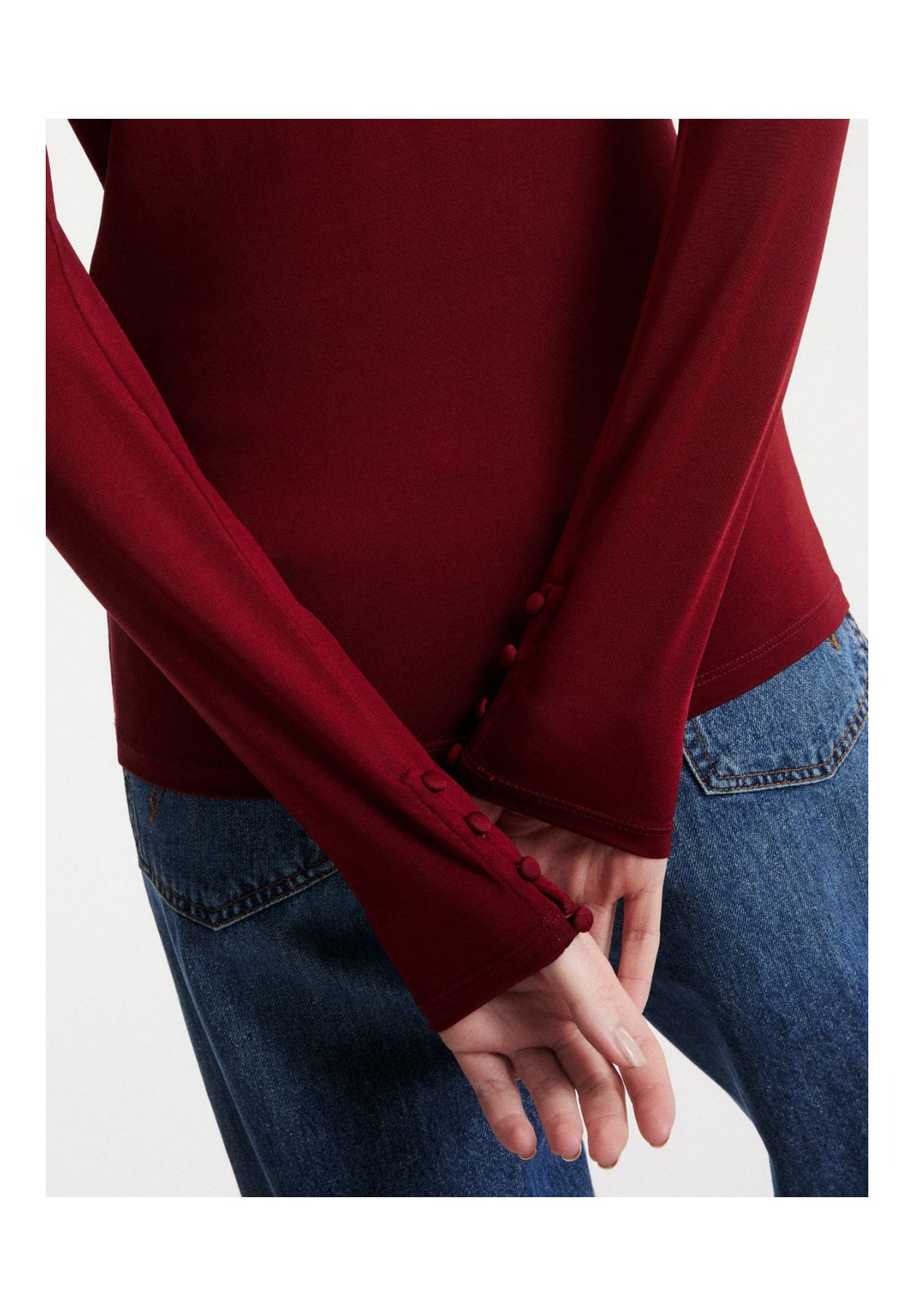 T-shirt a Maniche Lunghe 2623976044200 MLSRIBES Bordeaux