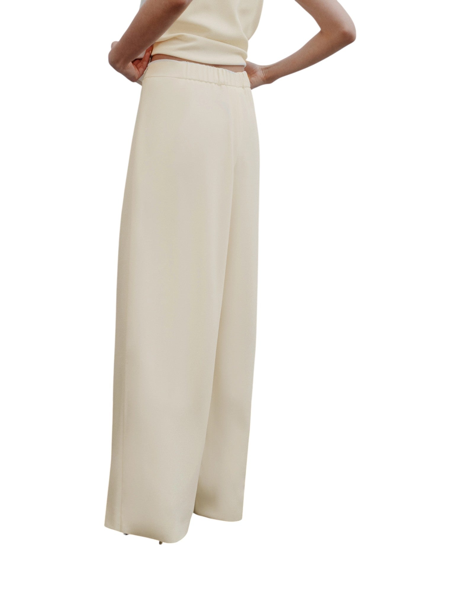 Pantaloni 2623136033200 MLTREFOLO Panna