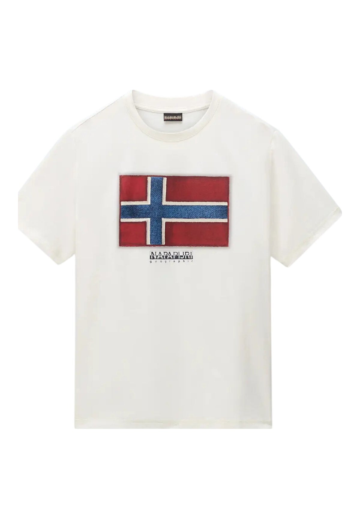T-shirt a Maniche Corte S-Flag Tiki Ss NP0A8A6I White whisper