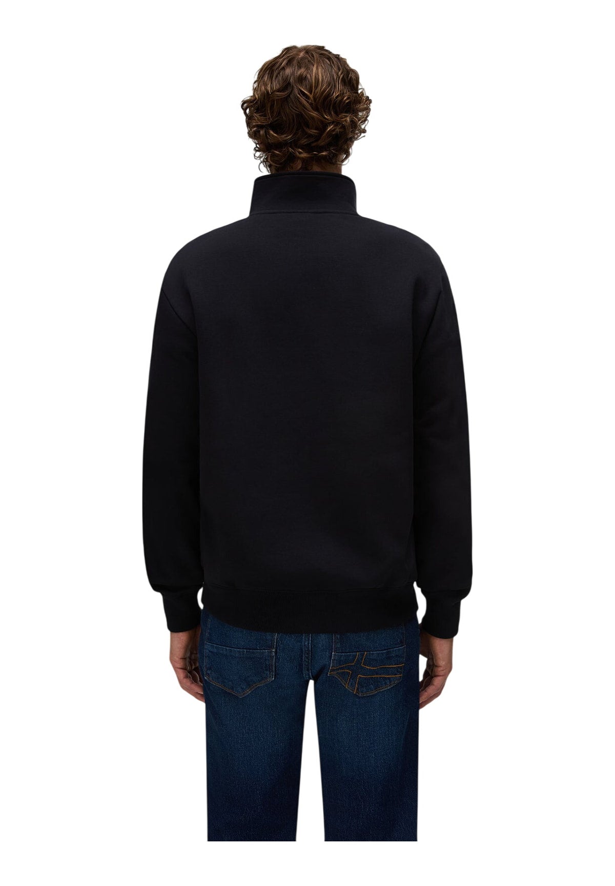 Felpa Mezza Zip B-Box Logo Hz Wi NP0A8B33 Black Beauty
