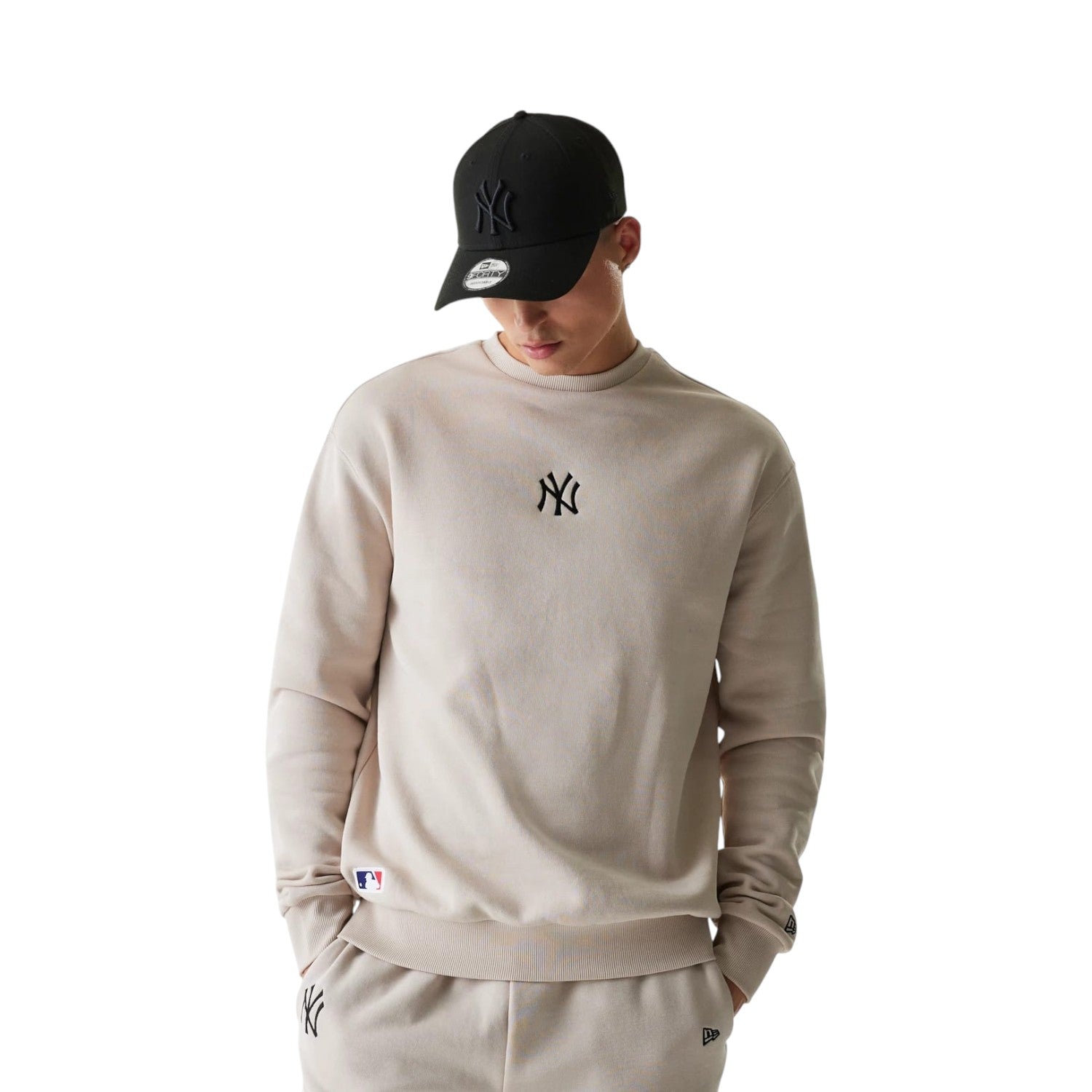 Felpa Girocollo New York Yankees 60675773 Light Beige