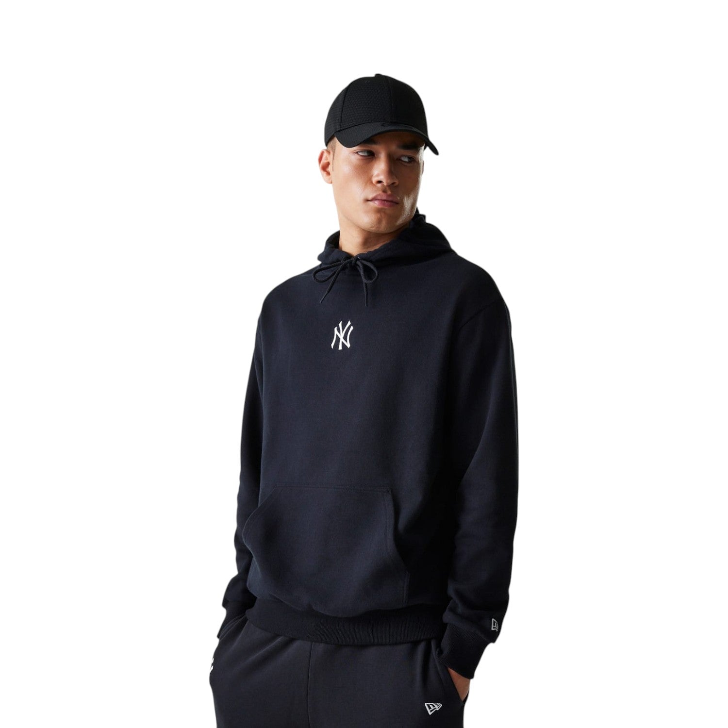 Felpa Pullover con Cappuccio New York Yankees 60675777 Black