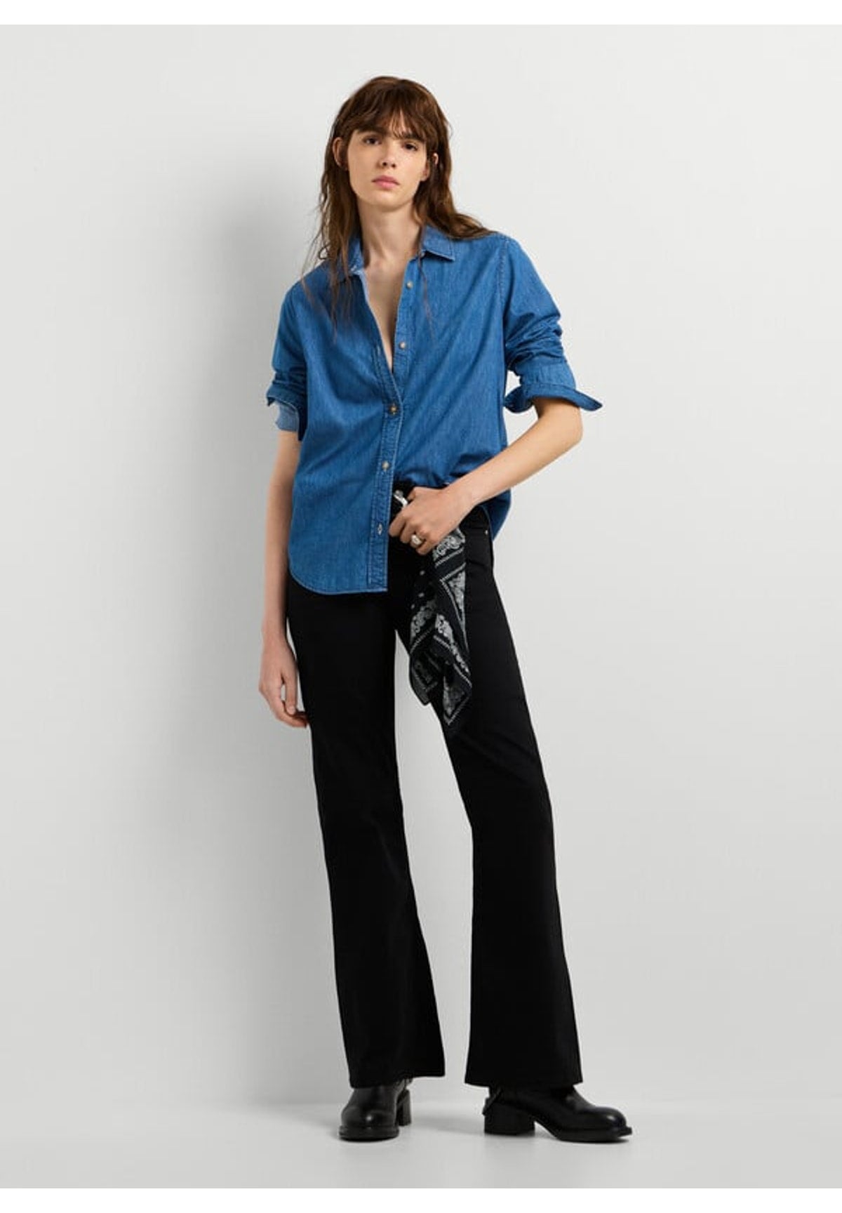 Camicia a Maniche Lunghe Lane PL3051492 Denim