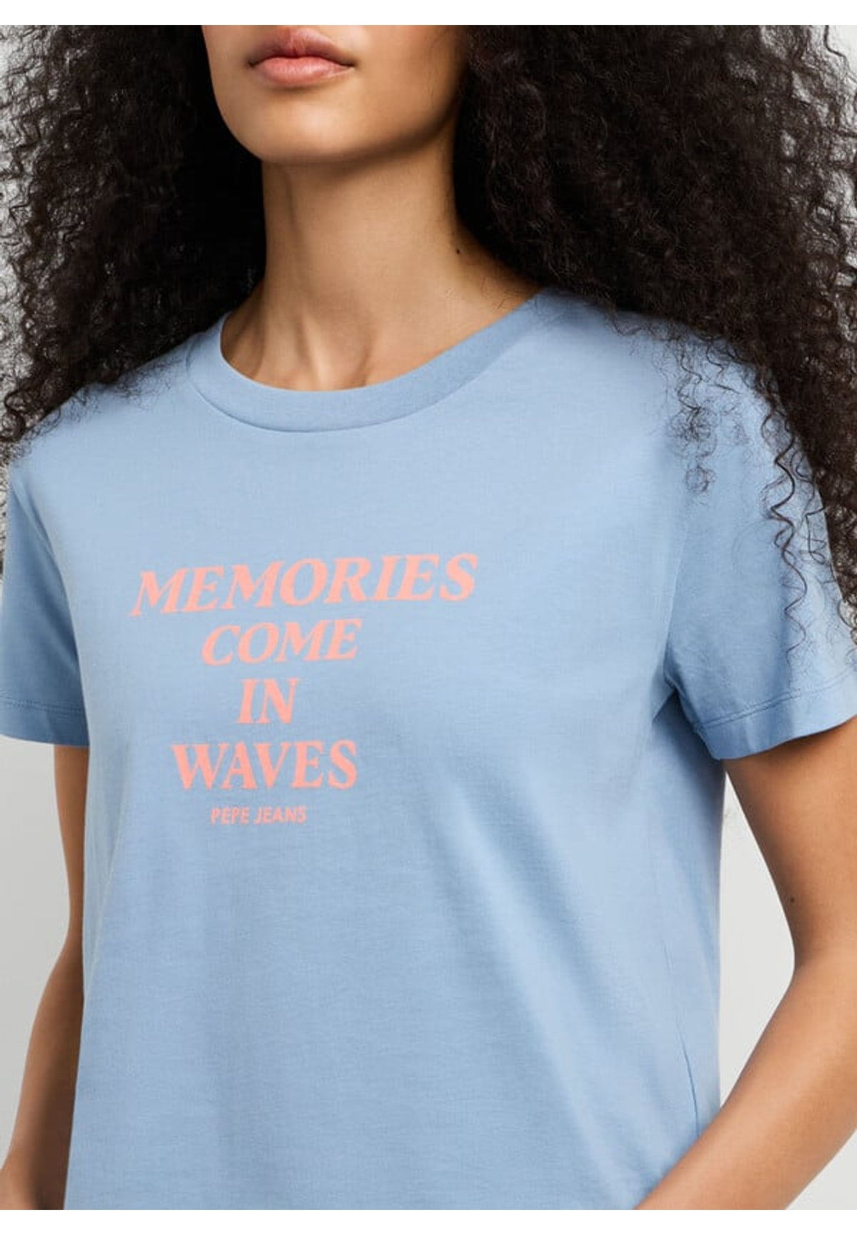 T-shirt a Maniche Corte Claudia PL5000235 Azure Blue
