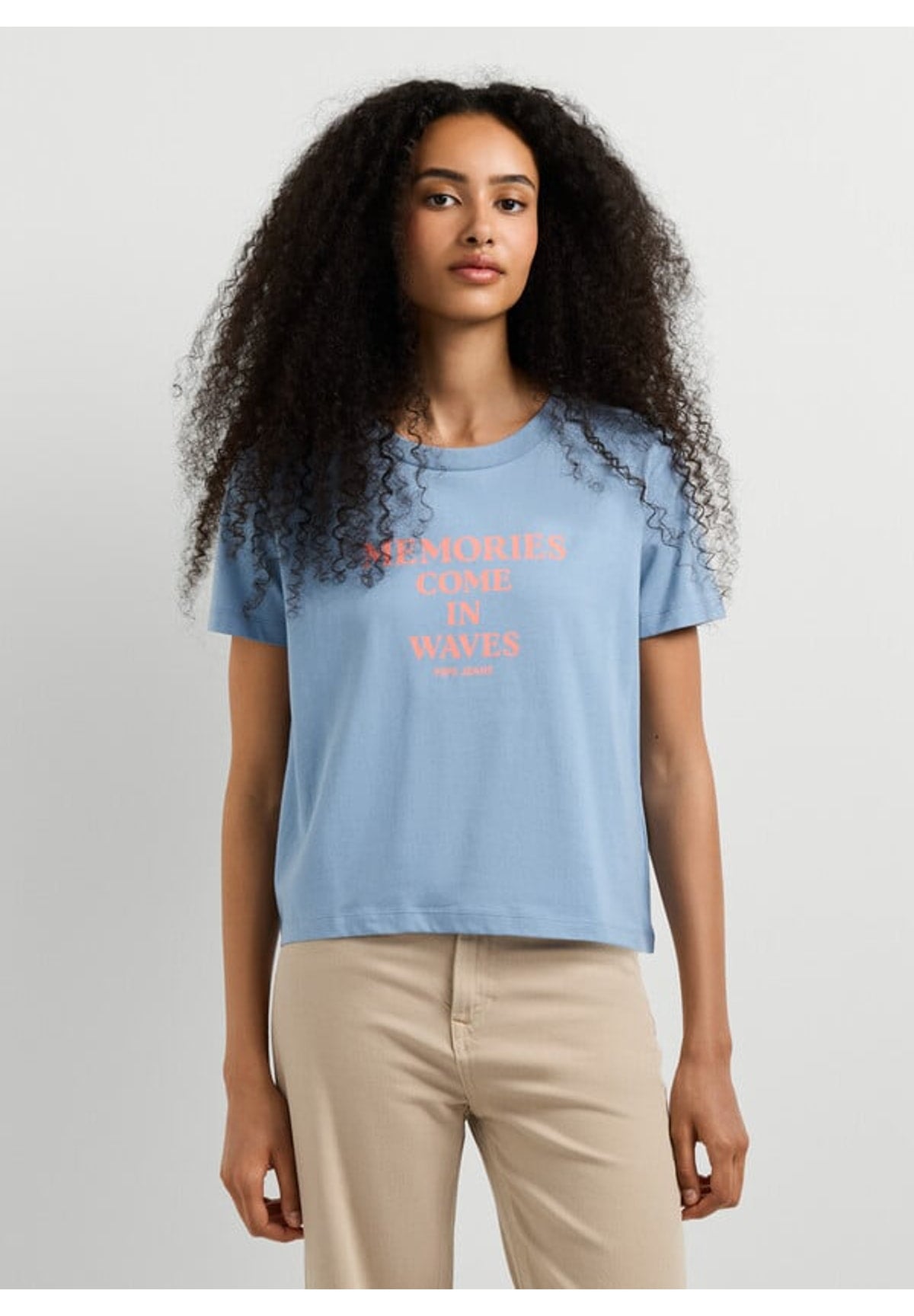 T-shirt a Maniche Corte Claudia PL5000235 Azure Blue