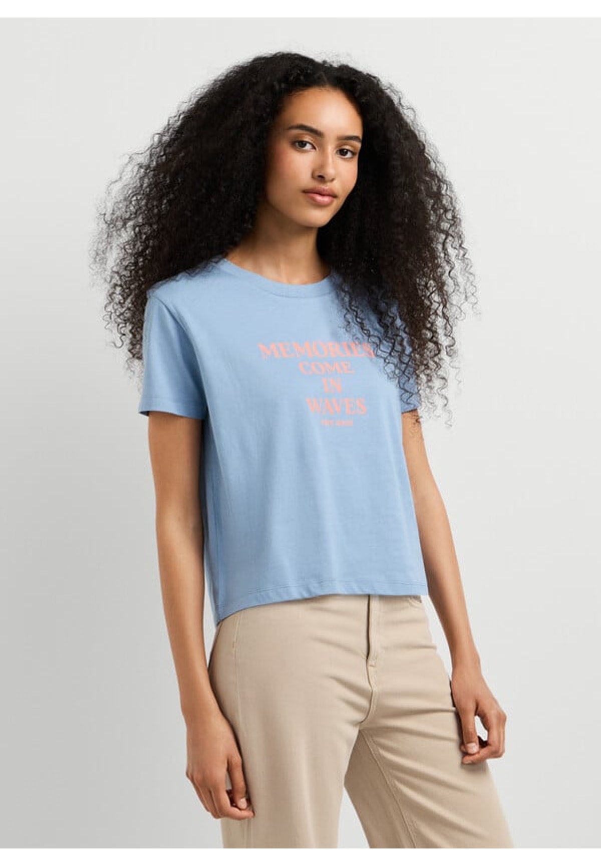 T-shirt a Maniche Corte Claudia PL5000235 Azure Blue