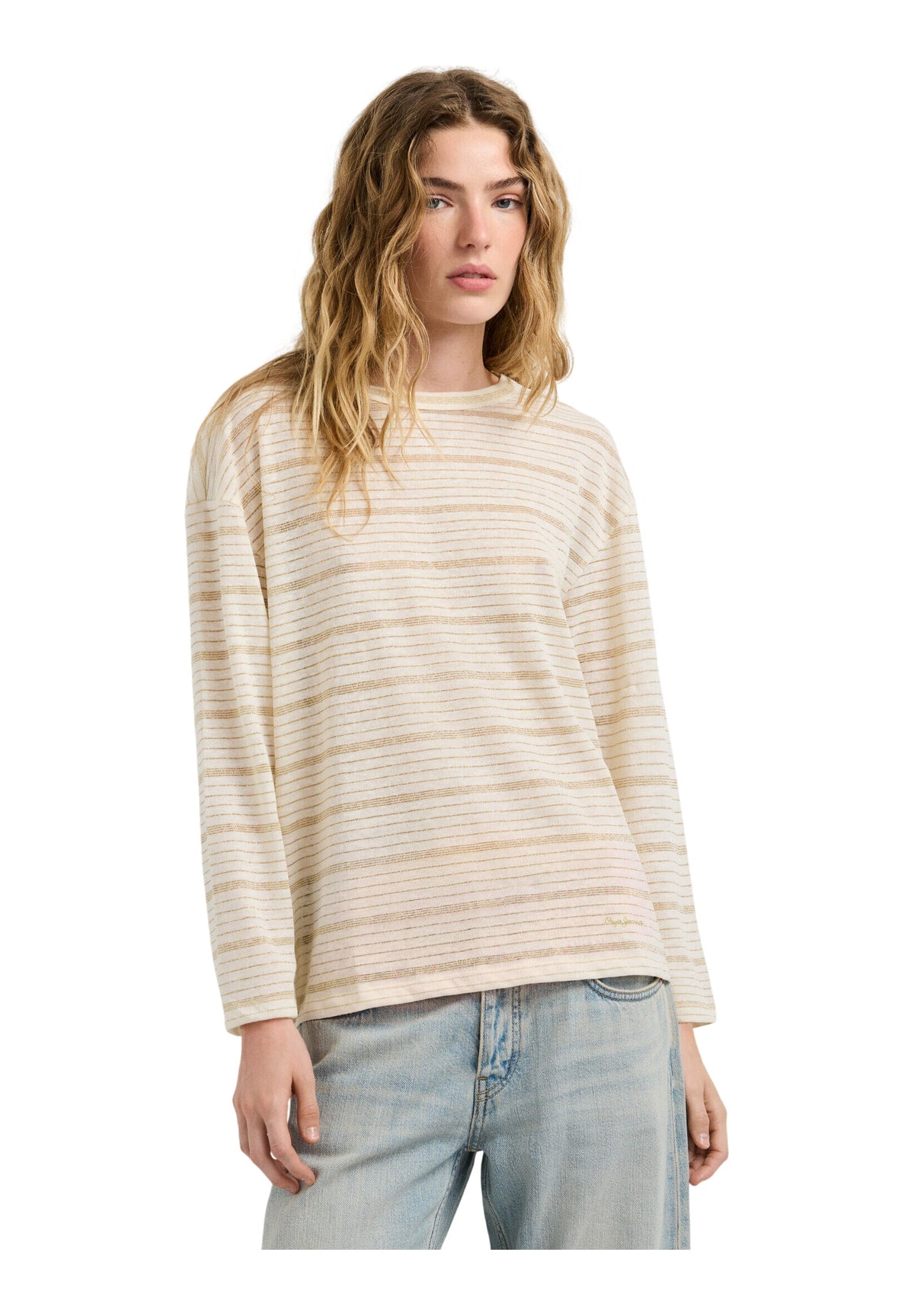 T-shirt a Maniche Lunghe Carola PL5000243 Mousse White