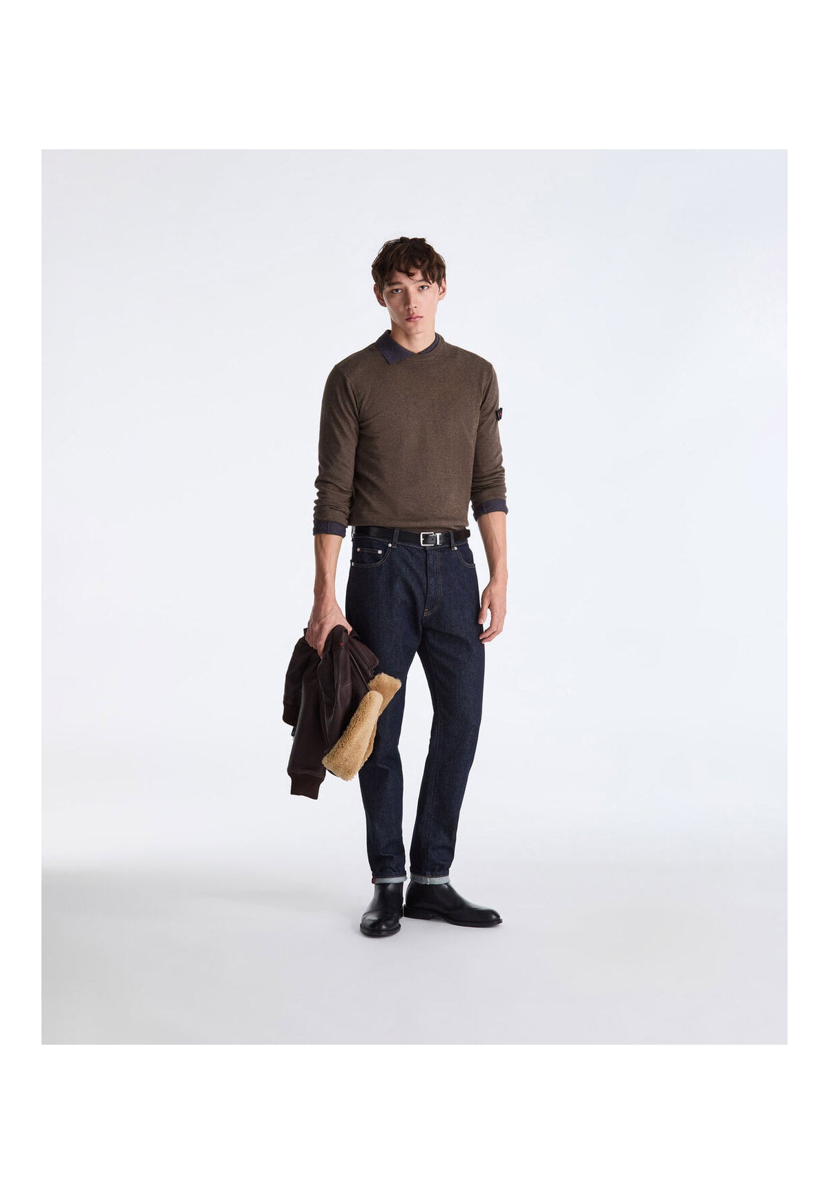 Maglione Girocollo Peu5965 EXMOOR RWS 08 Ferro, Melange