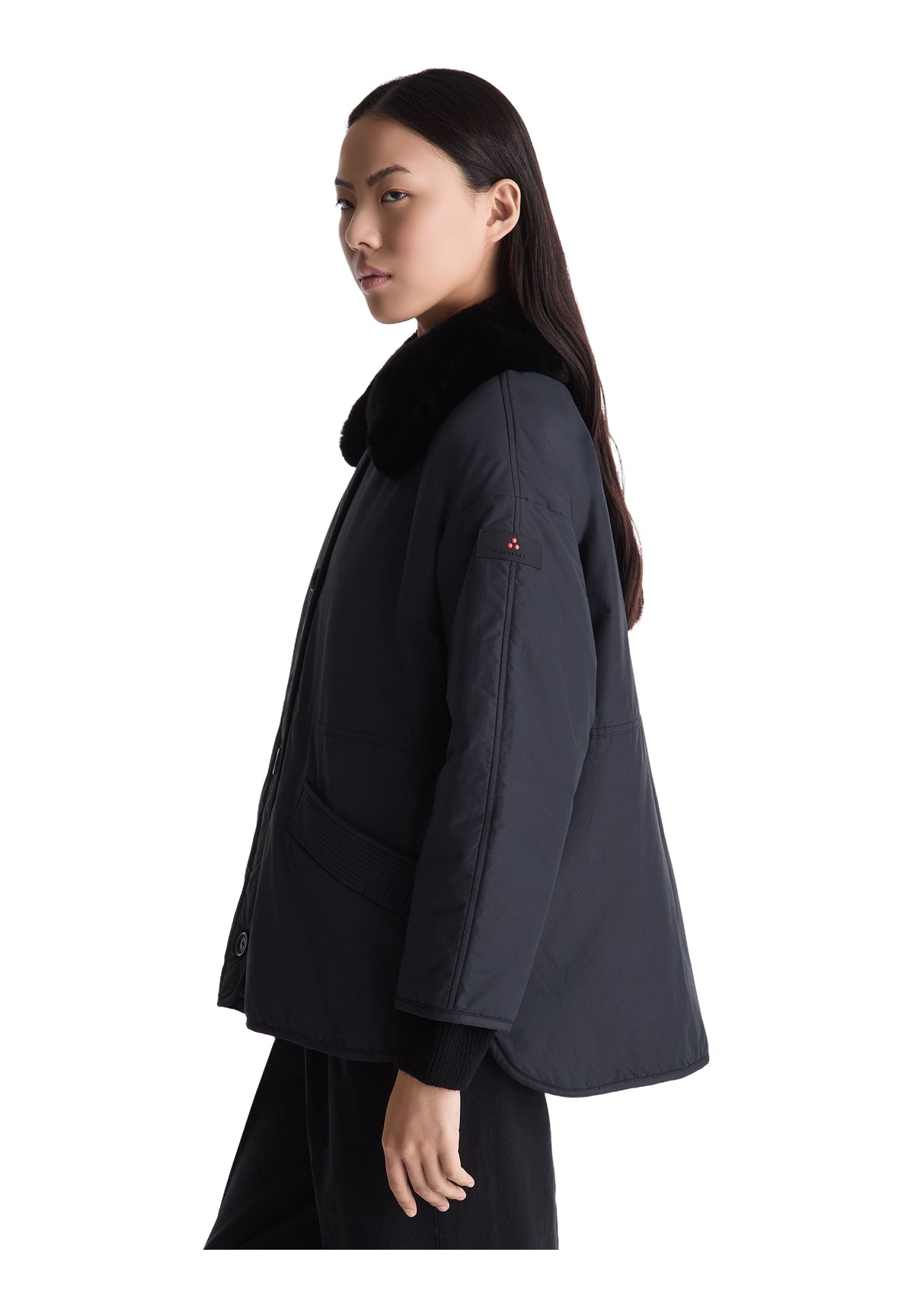 Giubbotto Ped5126 GURSKY DOUBLE BICOL BMAT FUR Nero, Nero
