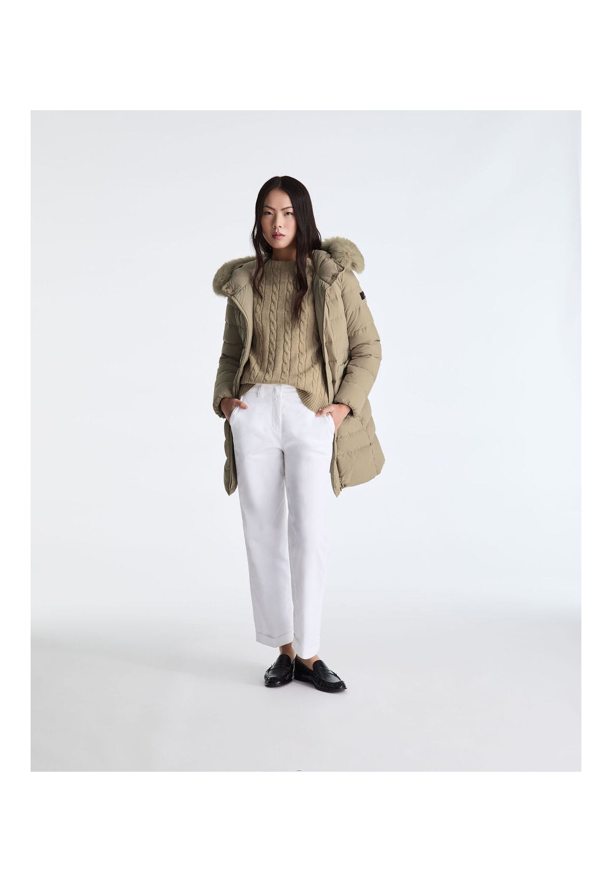 Parka Ped5458 SERIOLA ML 06 FUR Sesamo