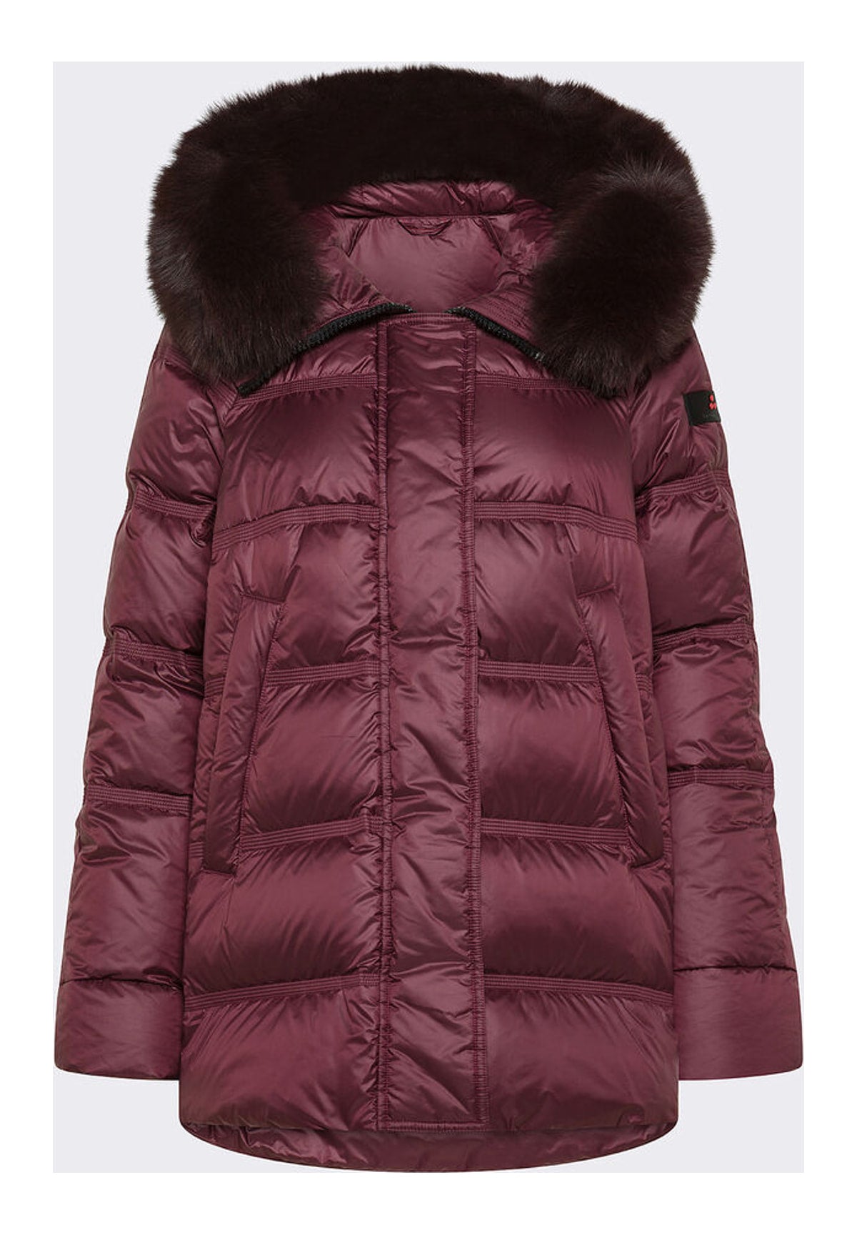 Piumino Pesante Ped5439 TAKAN MQN 04 FUR Rosso Prugna