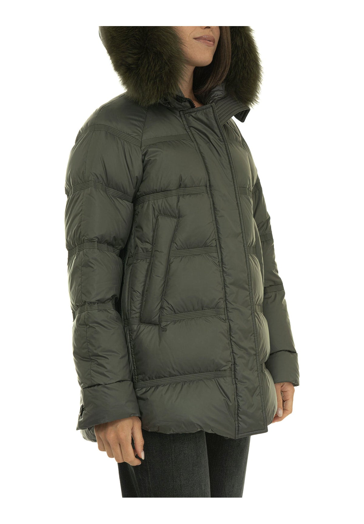 Piumino Pesante Ped5439 TAKAN MQN 04 FUR Verde Edera