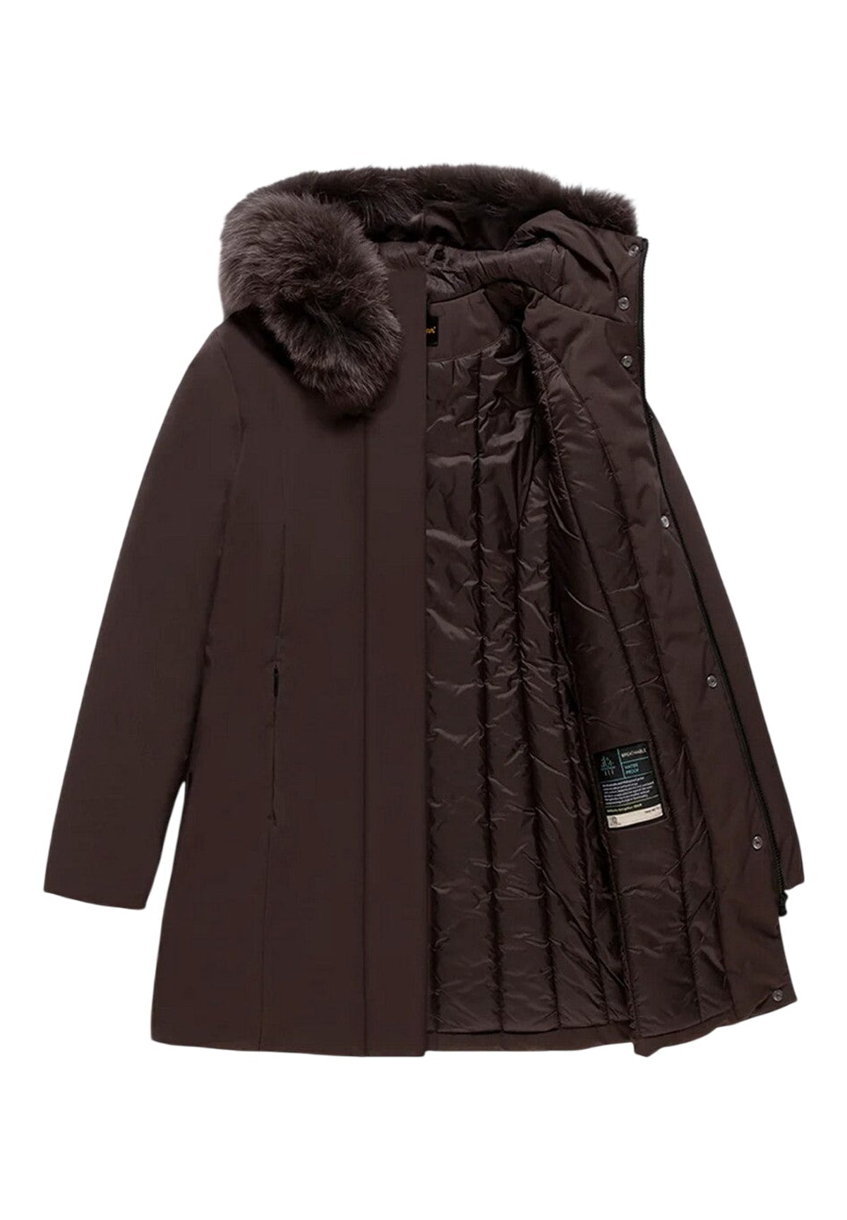 Giubbotto W99108 Xt3790 LADY TECH/1 FUR JACKET Black Coffee