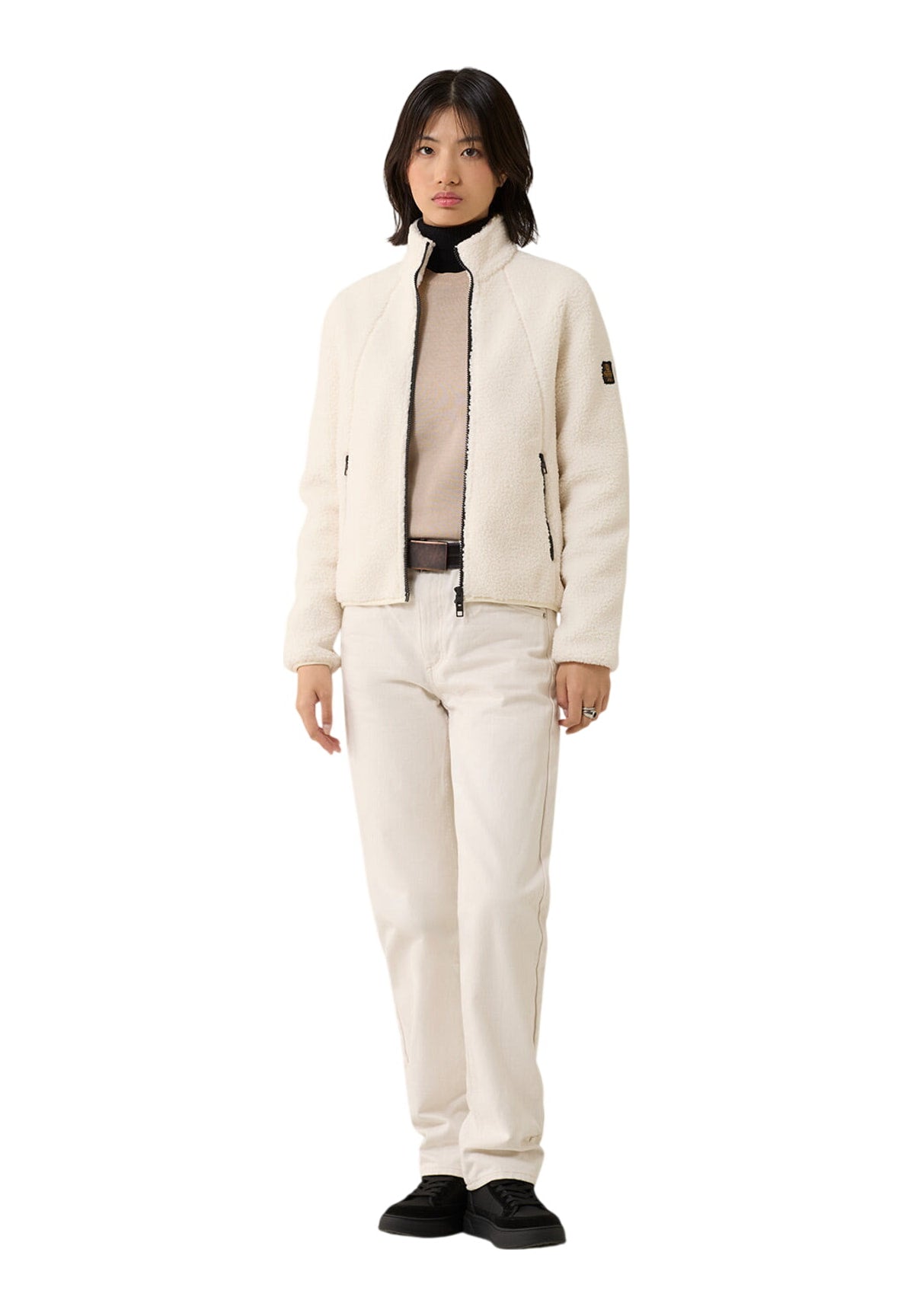 Pile W87300 Pl5463 LADY TEDDY JACKET Tofu