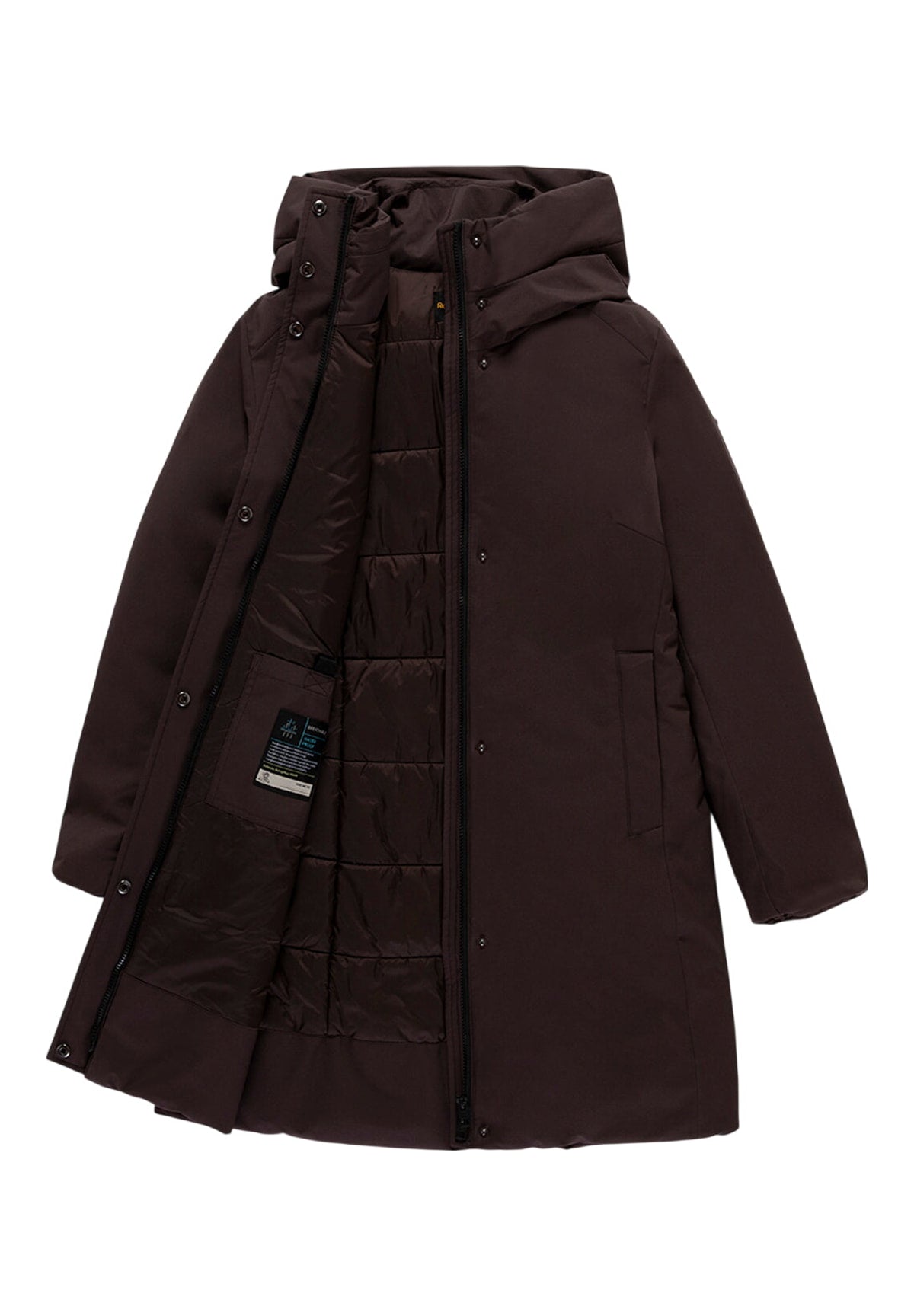Giubbotto W88900 Pl2108 LONG NEBLA TECH JACKET Black Coffee