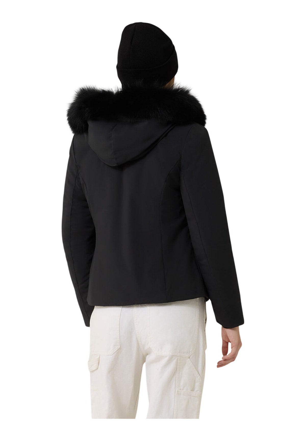 Giubbotto W99208 Xt3790 SHORT LADY TECH FUR JACKET Black
