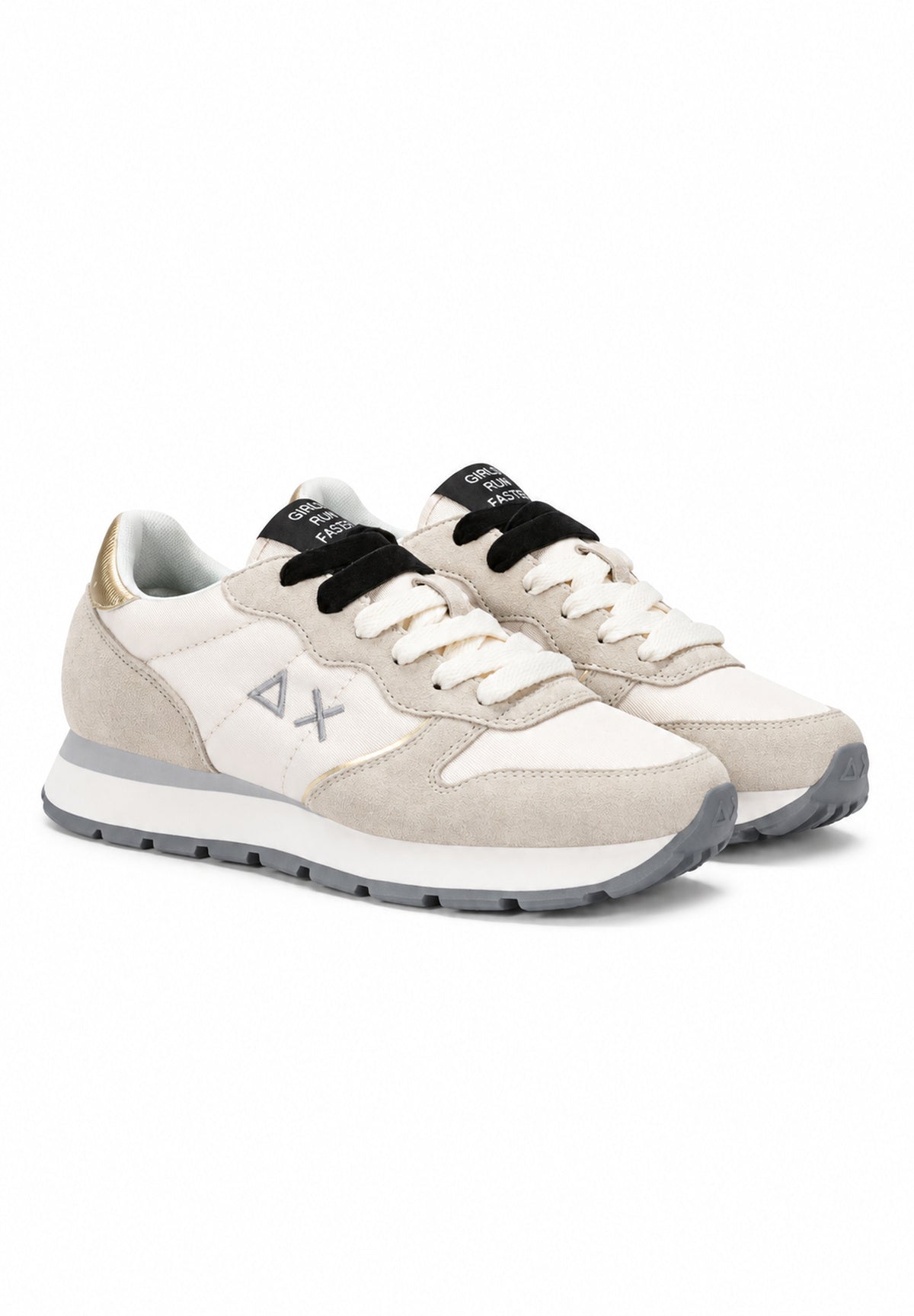 Sneakers Ally Silver Gold Z46202 Bianco Panna