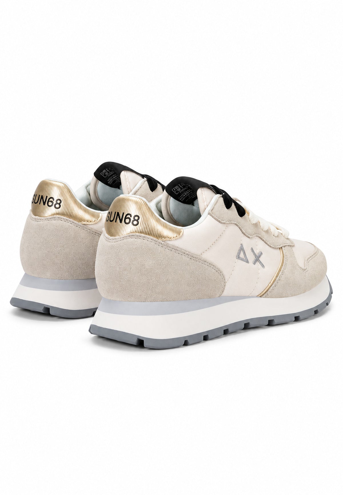 Sneakers Ally Silver Gold Z46202 Bianco Panna