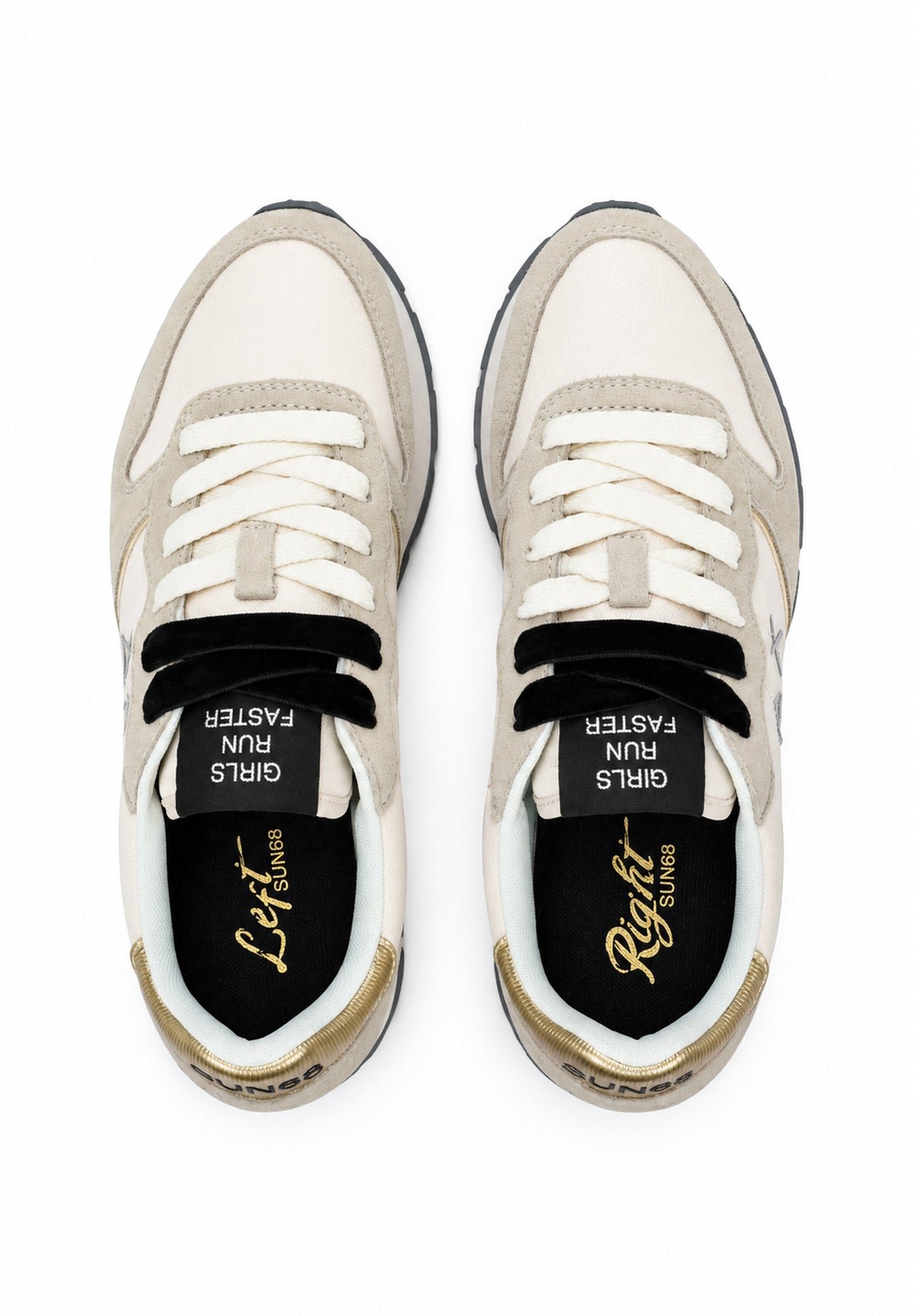 Sneakers Ally Silver Gold Z46202 Bianco Panna